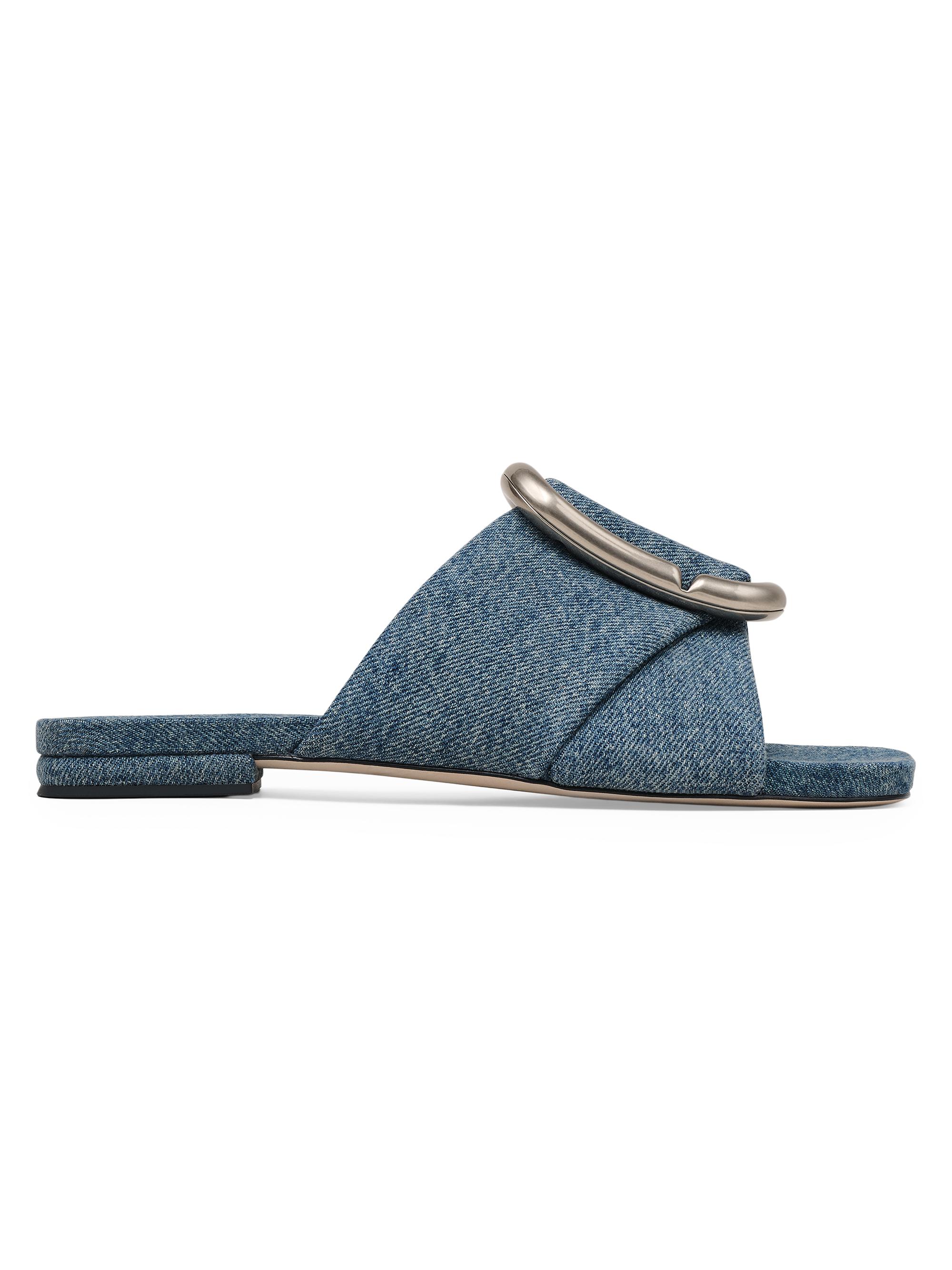 Marc Jacobs Women's Pop J Crisscross Denim Sandals - Medium Wash Indigo