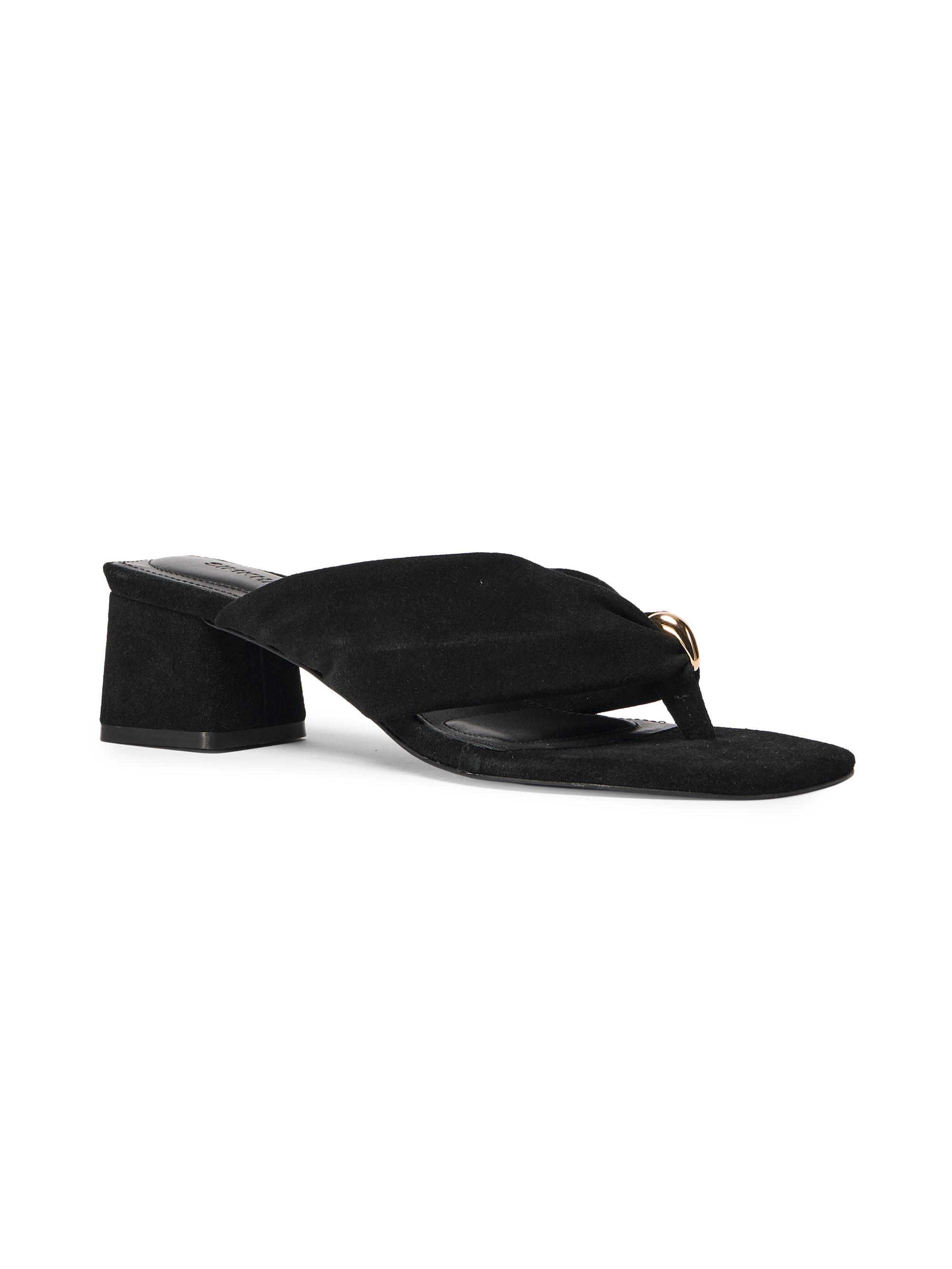 SIMKHAI Women's Stella 50MM Suede Sandals - Black | Thumbnail 2