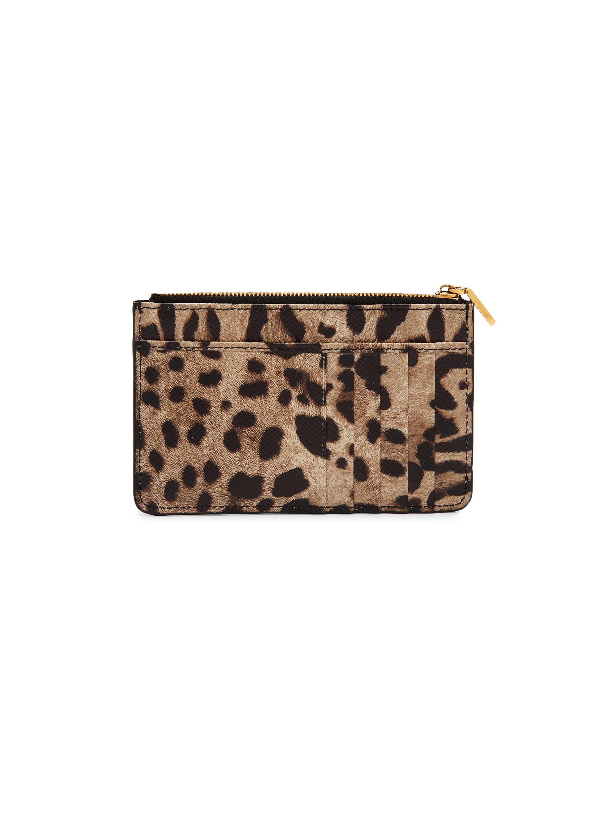 Dolce & Gabbana Women's Logo Leopard-Print Leather Card Case - Leo New | Thumbnail 2