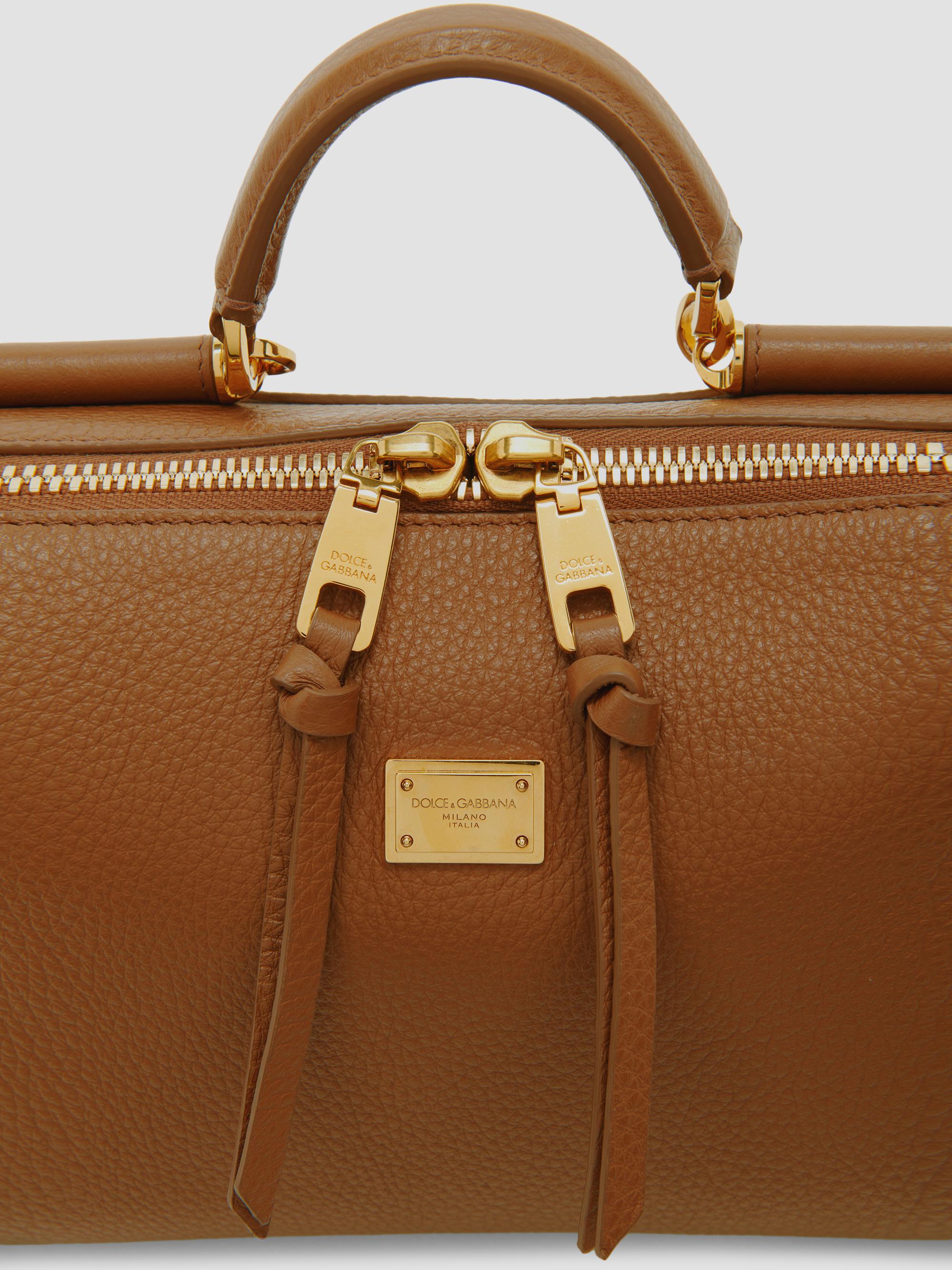 Dolce & Gabbana Women's Vittoria Leather Top Handle Bag - Caramello | Thumbnail 5
