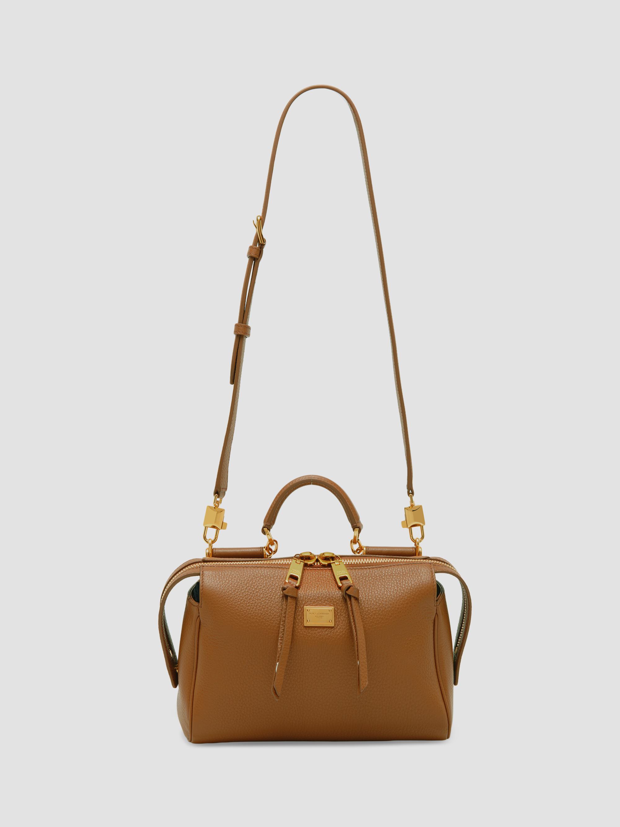Dolce & Gabbana Women's Vittoria Leather Top Handle Bag - Caramello | Thumbnail 7