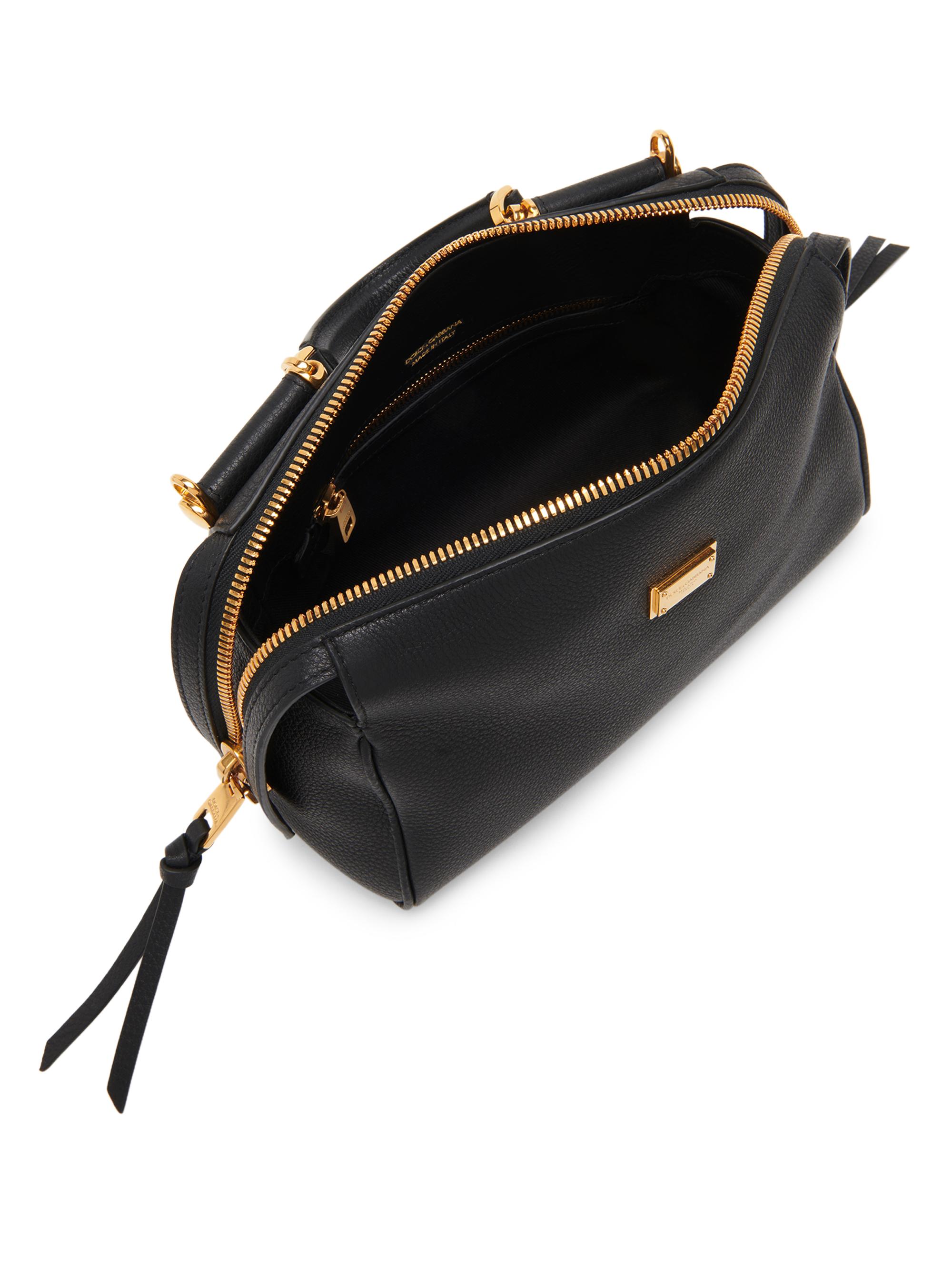 Dolce&Gabbana Vittoria Leather Top Handle Bag | Saks Fifth Avenue
