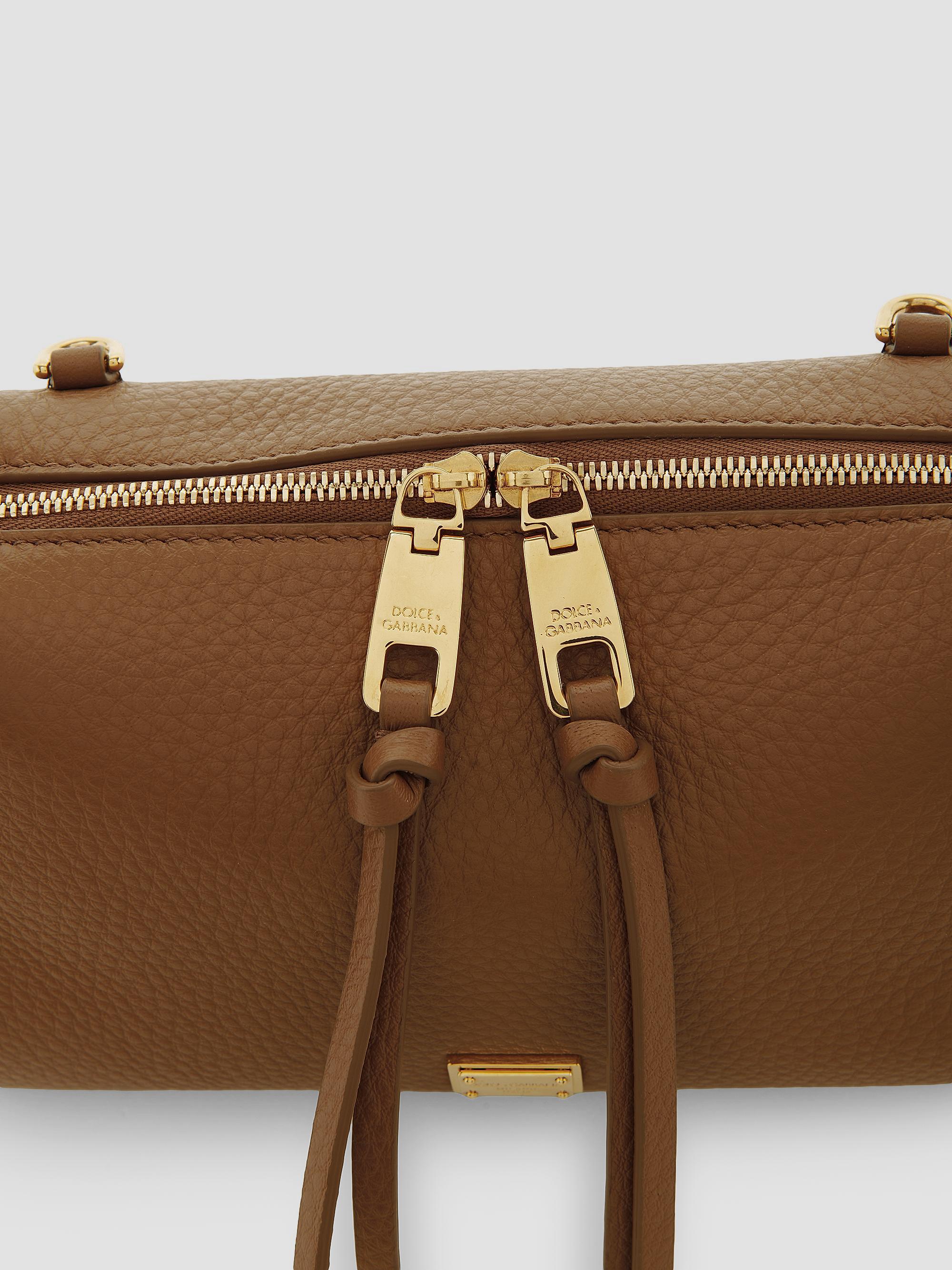 Dolce & Gabbana Women's Vittoria Leather Top Handle Bag - Caramello | Thumbnail 7