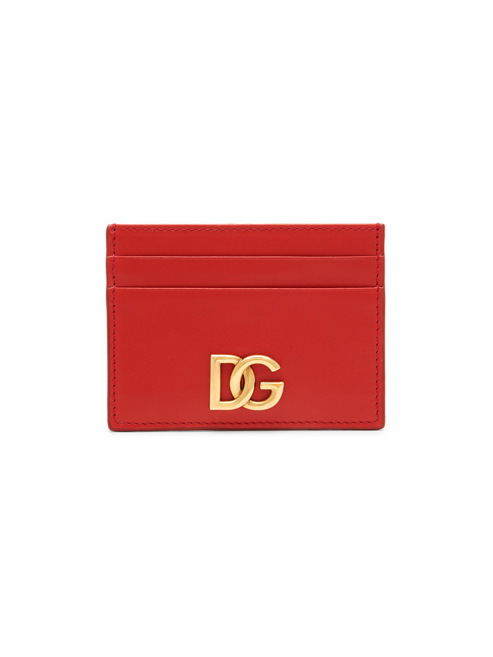 Dolce & Gabbana Women's Logo Leather Card Case - Rosso - Women's Clothing