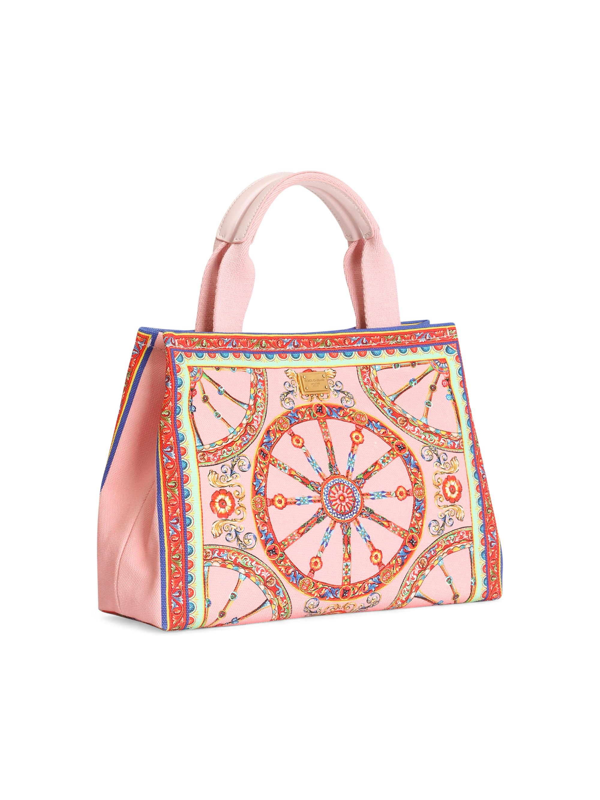 Dolce & Gabbana Girl's Printed Canvas Tote Bag - Carretto | Thumbnail 3