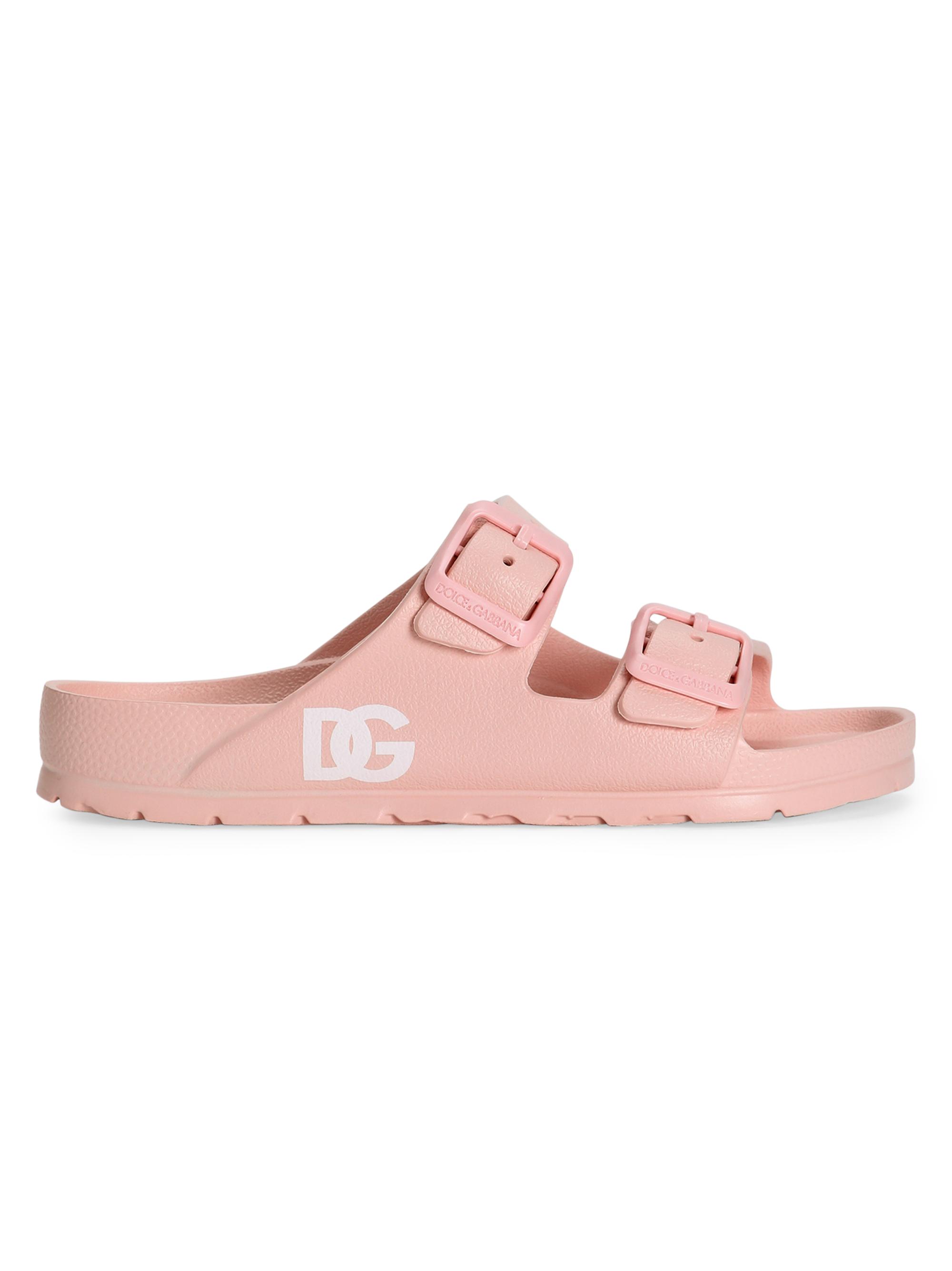 Dolce&Gabbana Girl's Logo Pool Slides | Saks Fifth Avenue