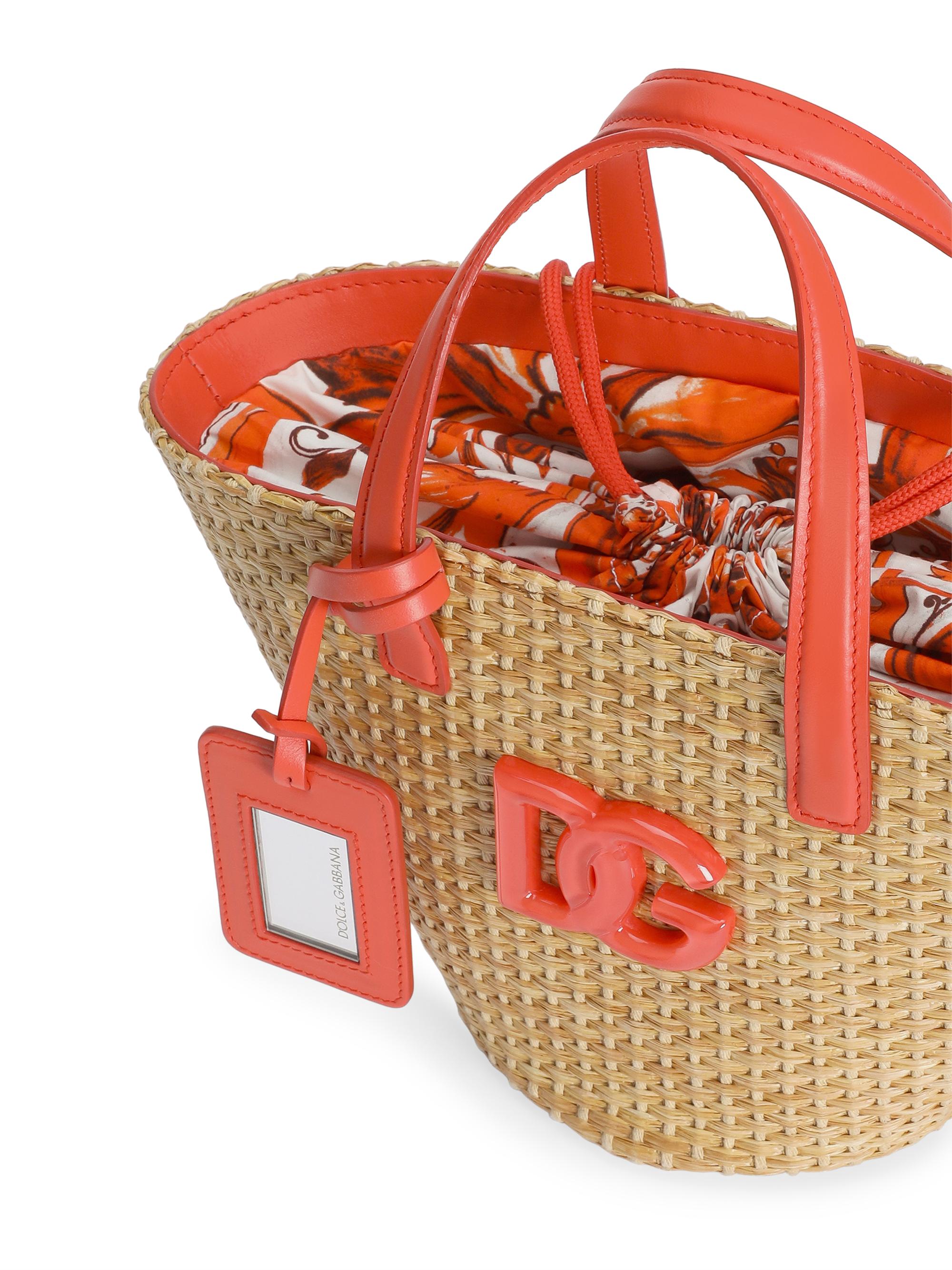 Dolce & Gabbana Girl's Logo Straw Tote Bag - Mix Maioliche | Thumbnail 5