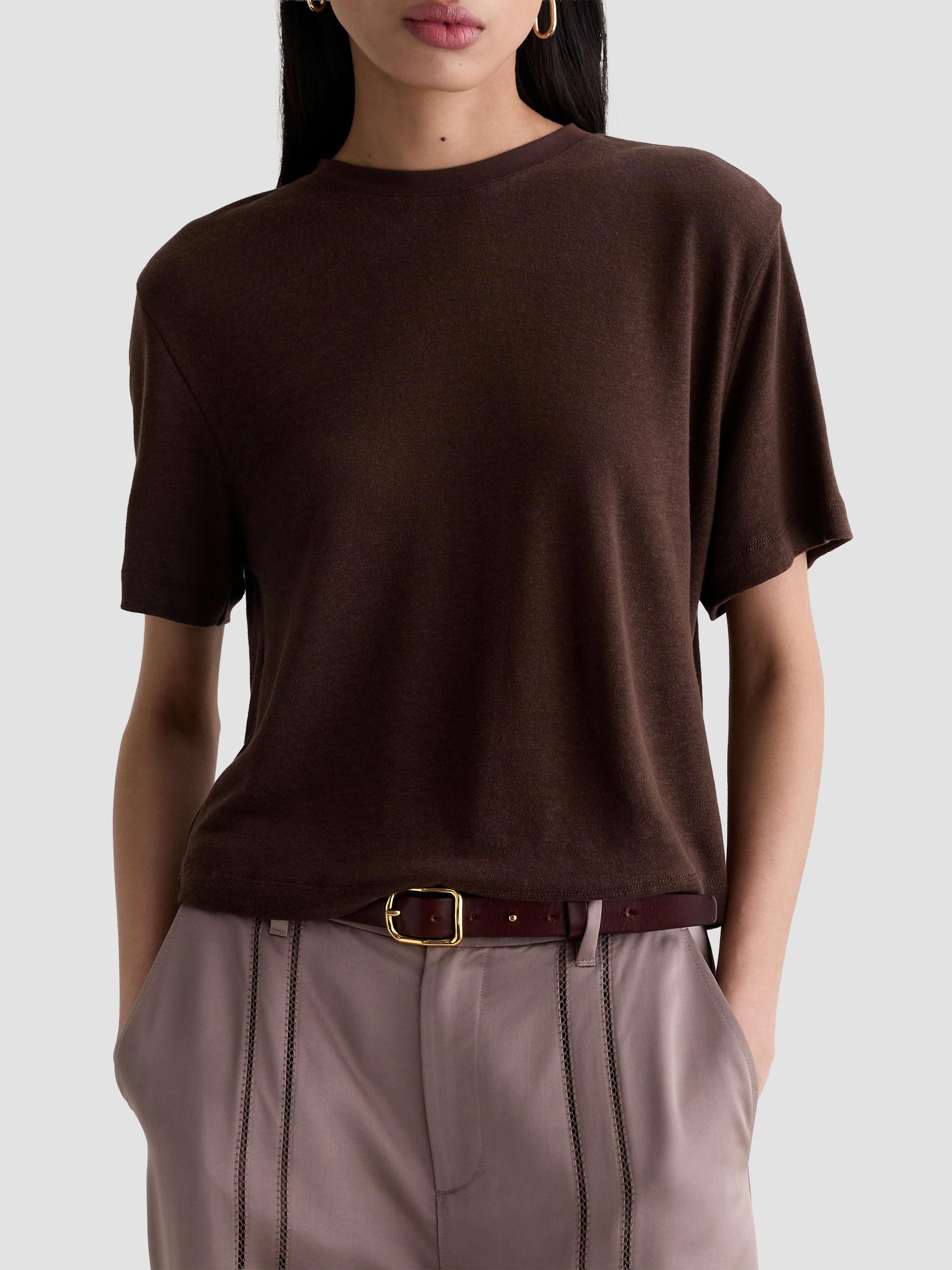 AG Jeans Women's Charli Crewneck T-Shirt - Oak Barrel | Thumbnail 4