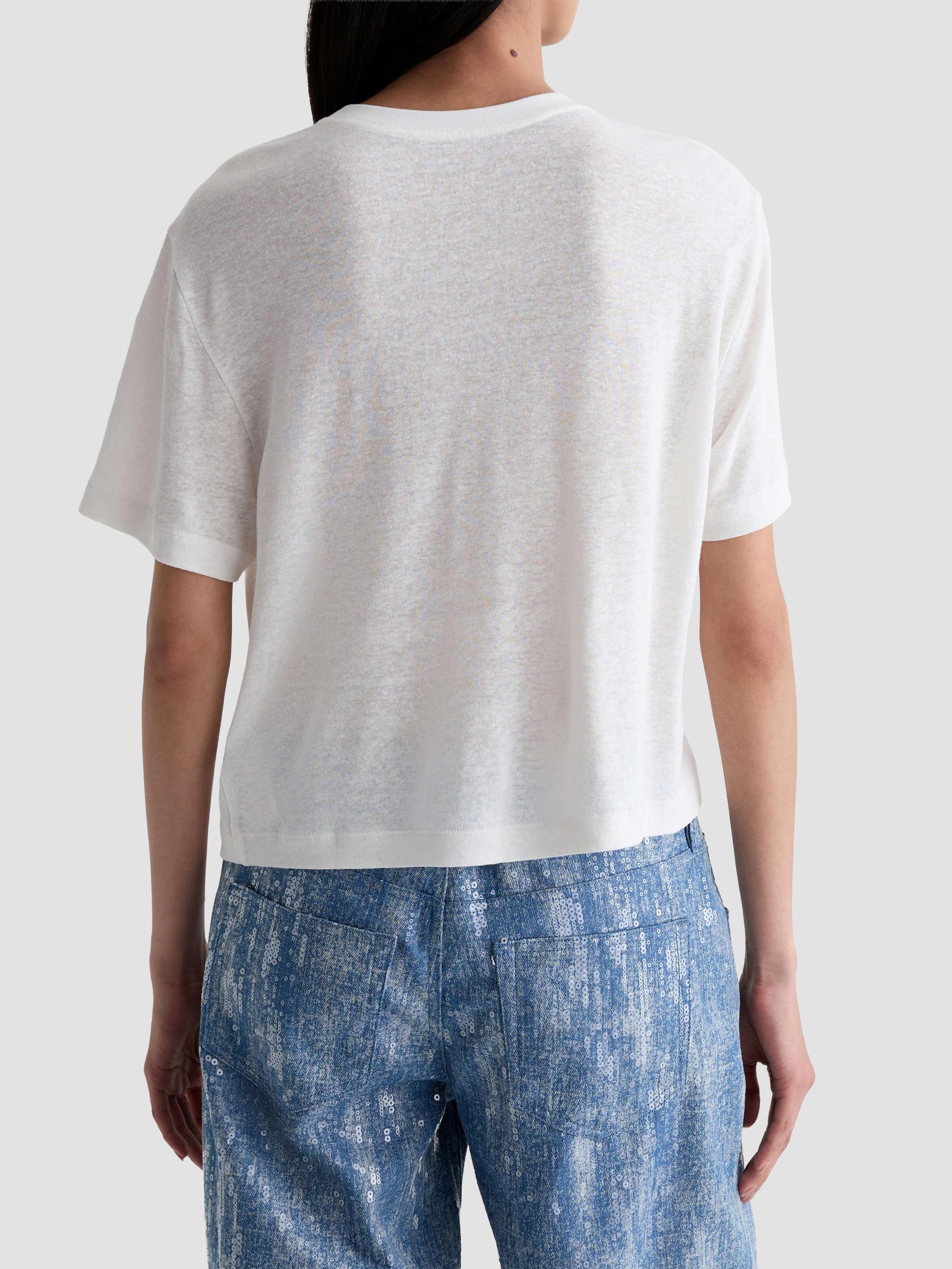 AG Jeans Women's Charli Crewneck T-Shirt - Powder | Thumbnail 3