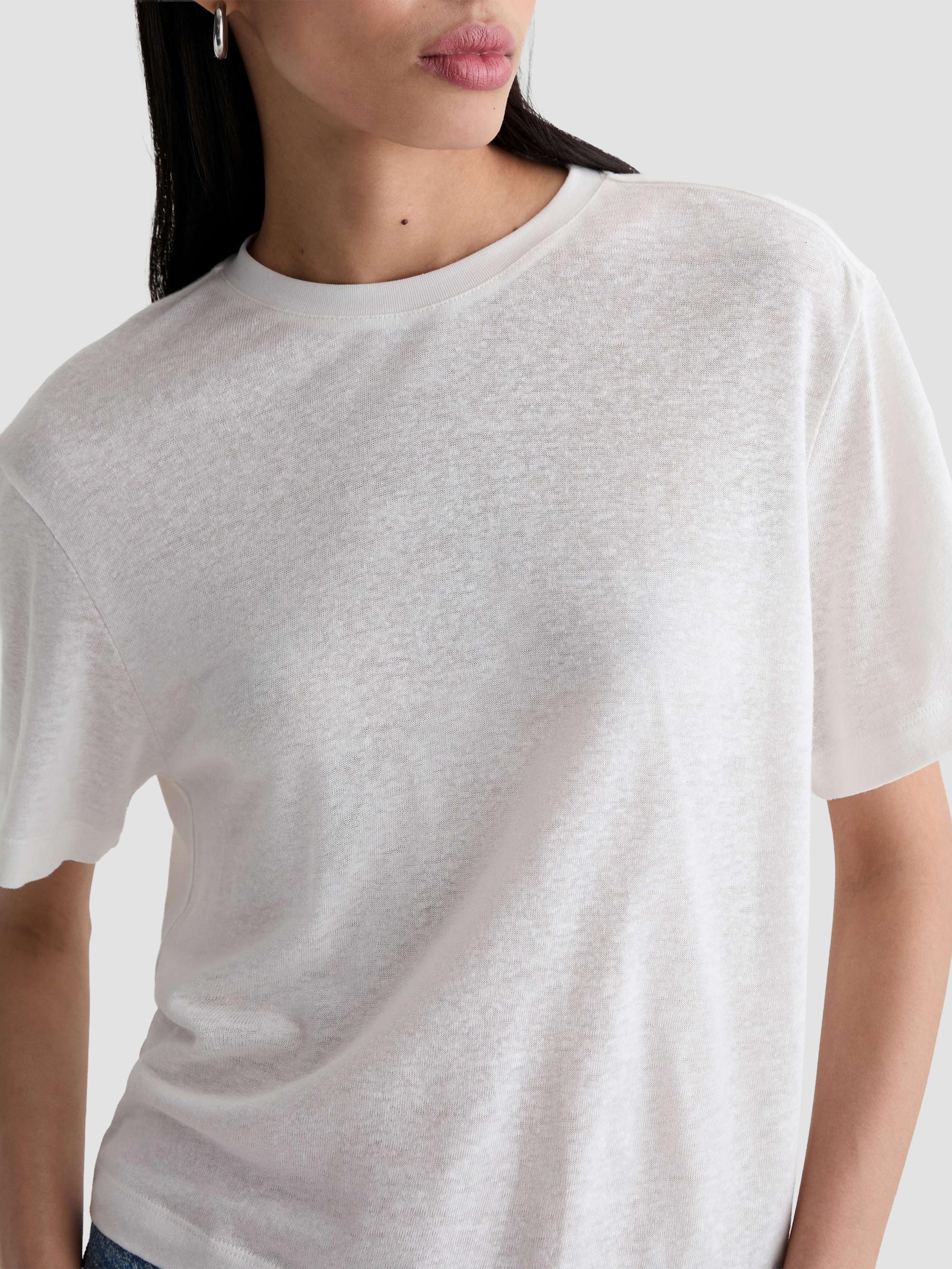 AG Jeans Women's Charli Crewneck T-Shirt - Powder | Thumbnail 5