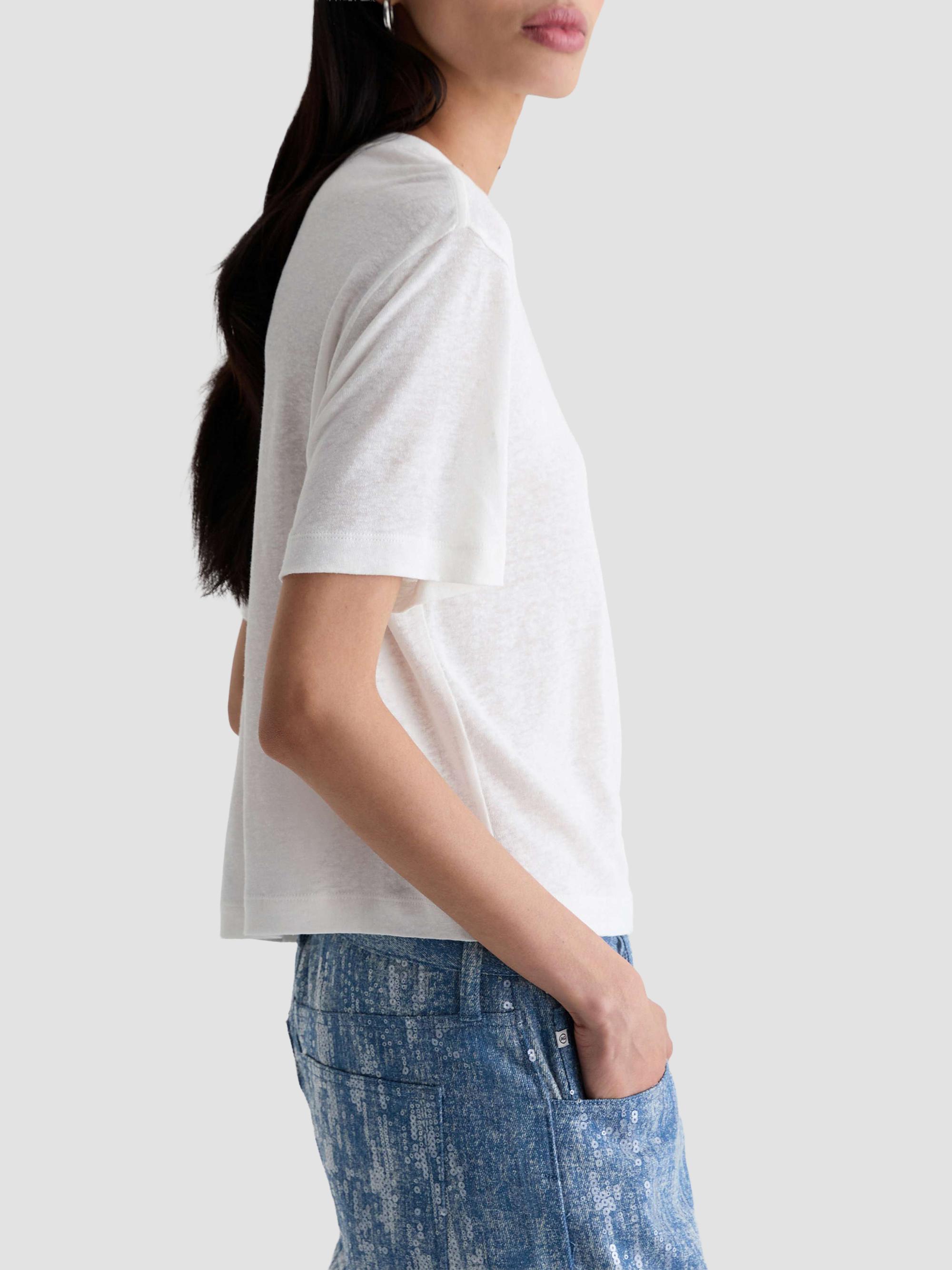 AG Jeans Women's Charli Crewneck T-Shirt - Powder | Thumbnail 8