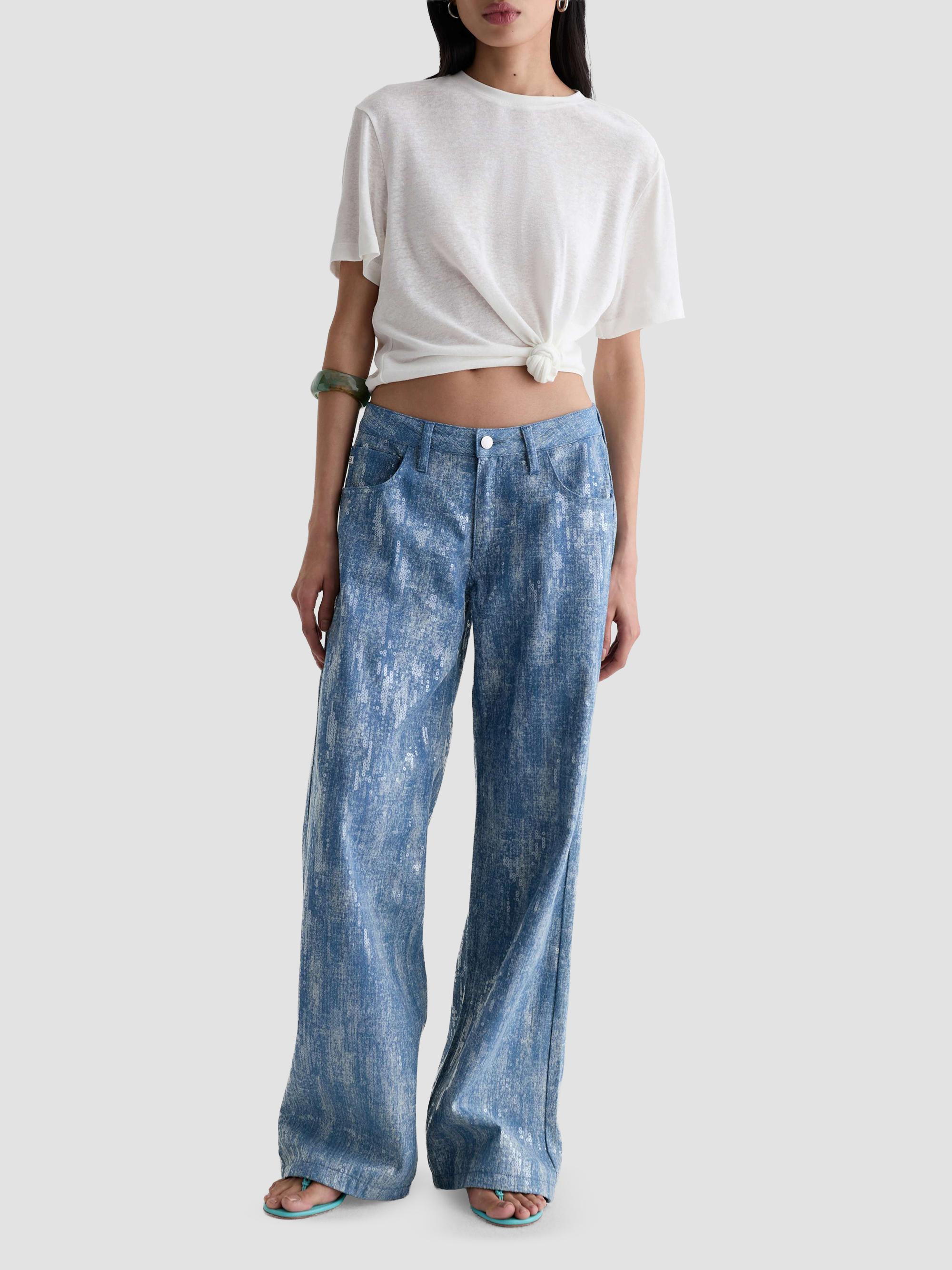 AG Jeans Women's Charli Crewneck T-Shirt - Powder | Thumbnail 2