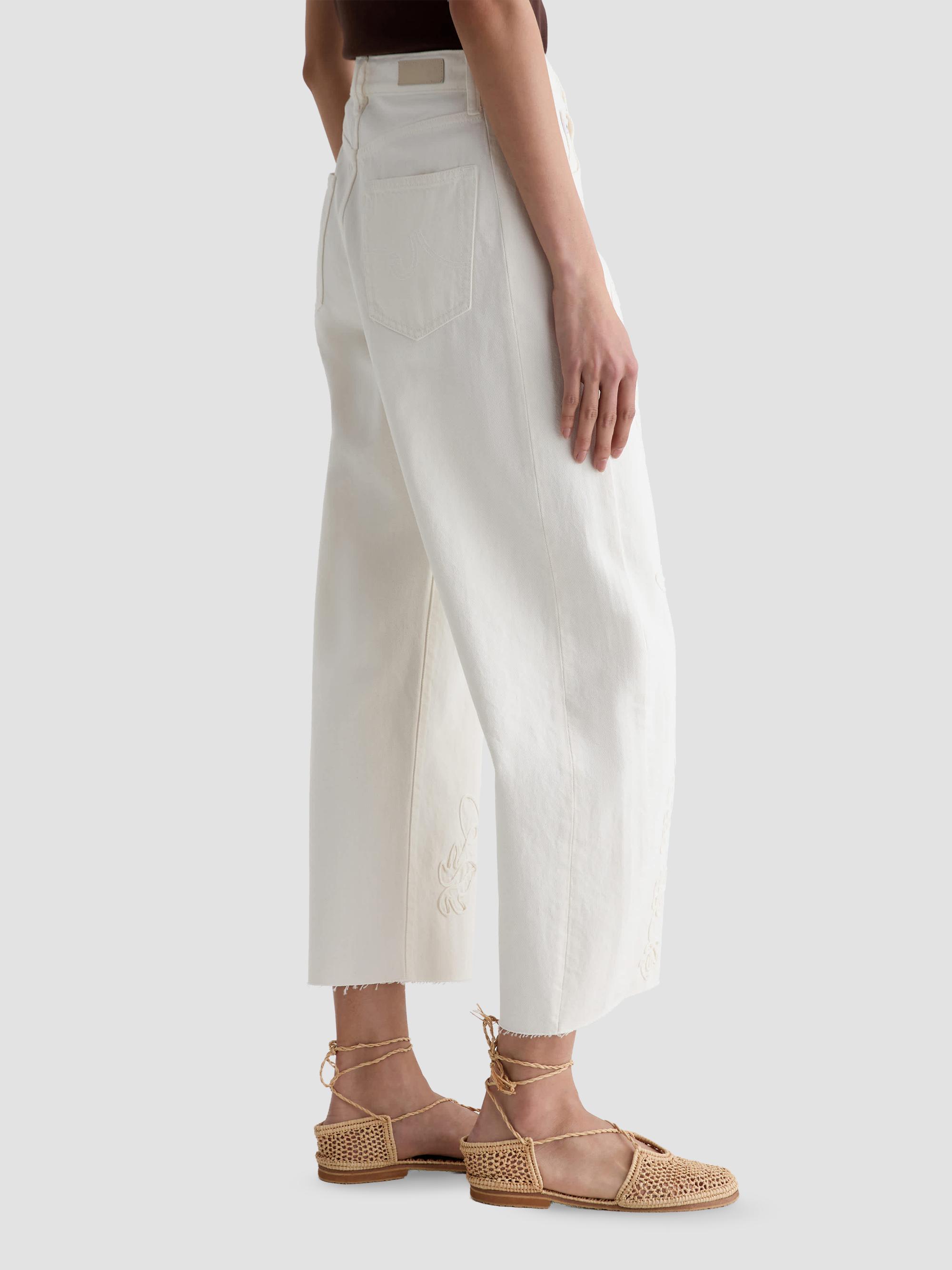 AG Jeans Women's Hattie Embroidered Crop Jeans - Grapeful Glow | Thumbnail 8