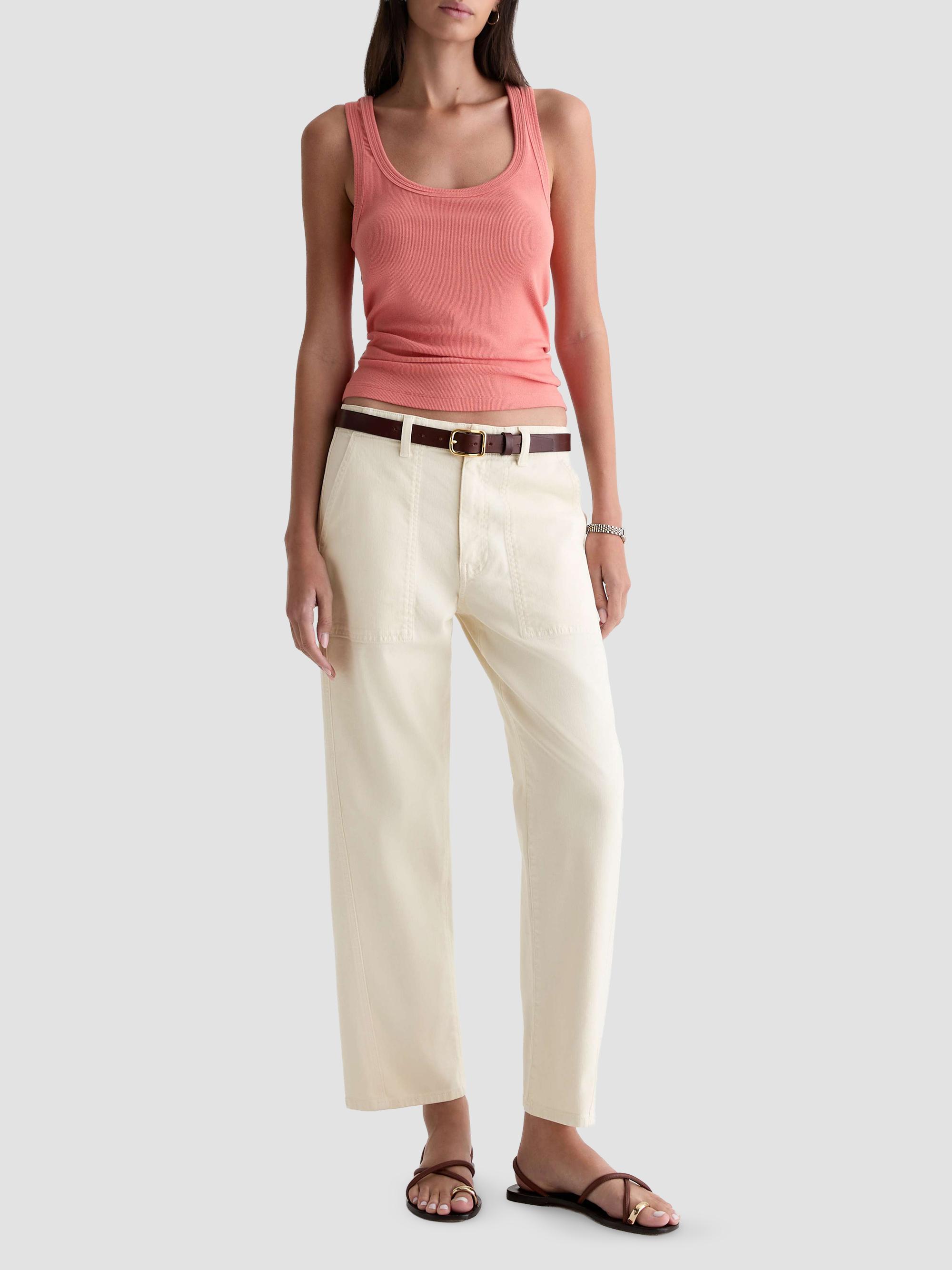 AG Jeans Women's Analeigh Chino Utility Pants - Opal Stone | Thumbnail 2