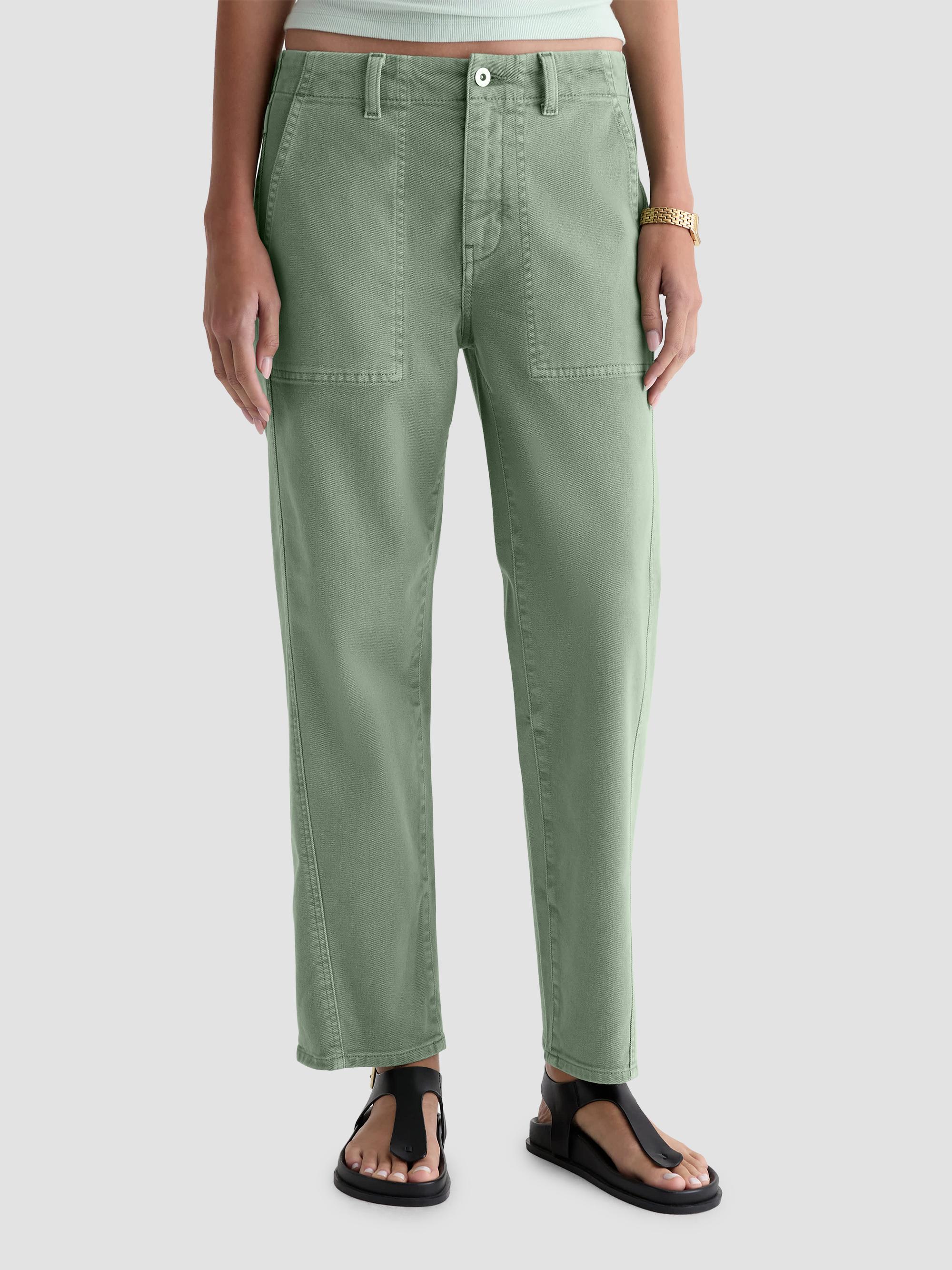 AG Jeans Women's Analeigh Chino Utility Pants - Sulfur Faded Moss