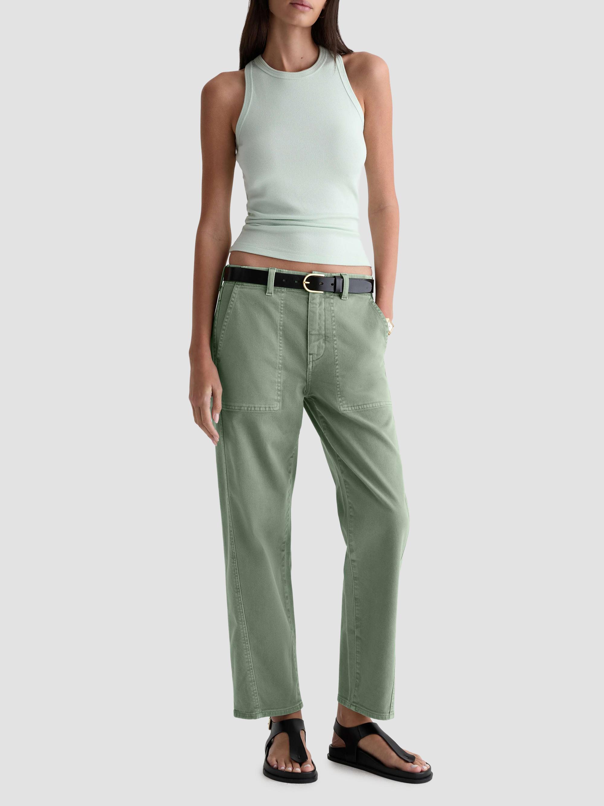 AG Jeans Women's Analeigh Chino Utility Pants - Sulfur Faded Moss | Thumbnail 2