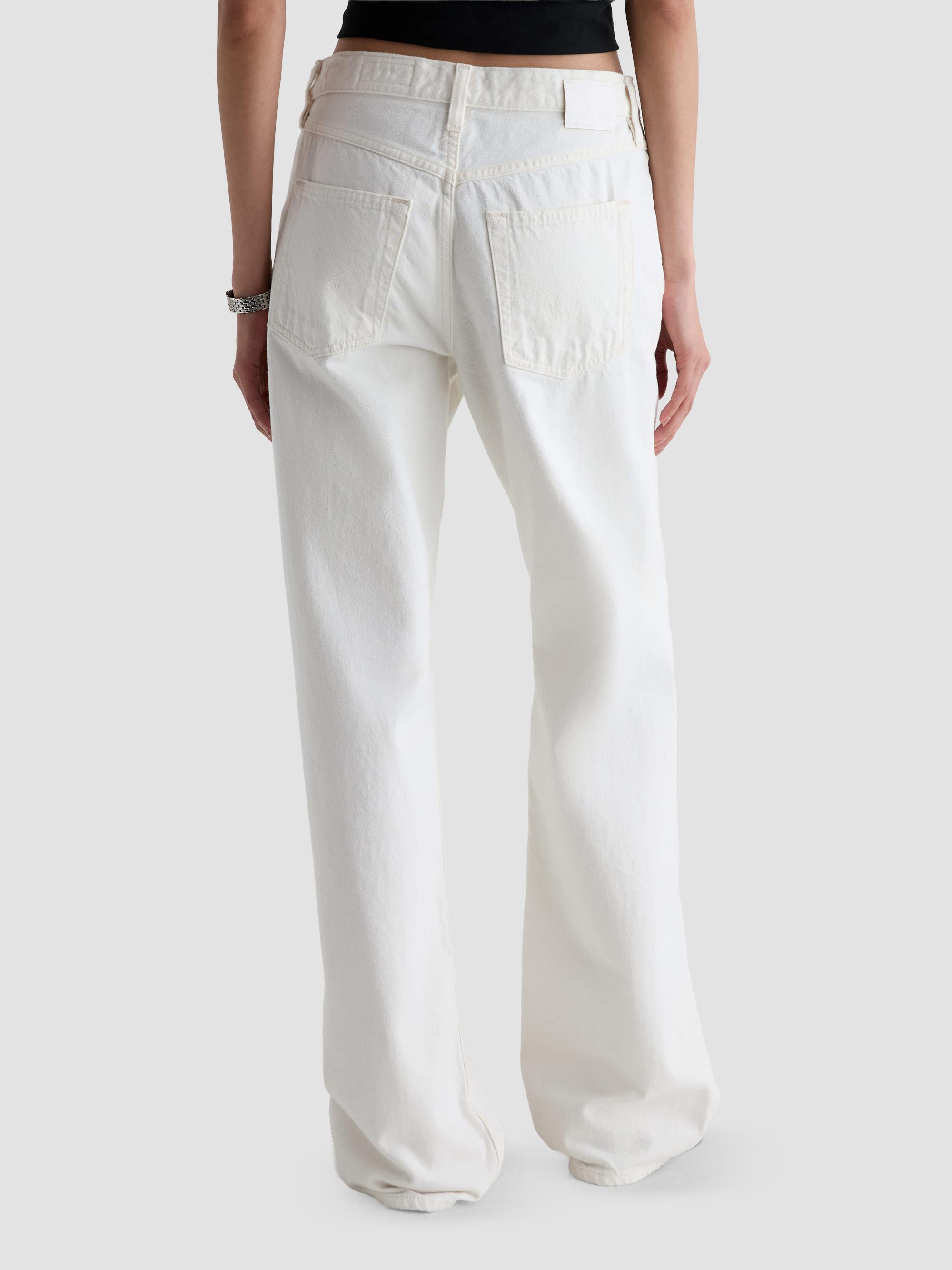 AG Jeans Women's Billie Relaxed-Fit Straight-Leg Jeans - Powder | Thumbnail 3