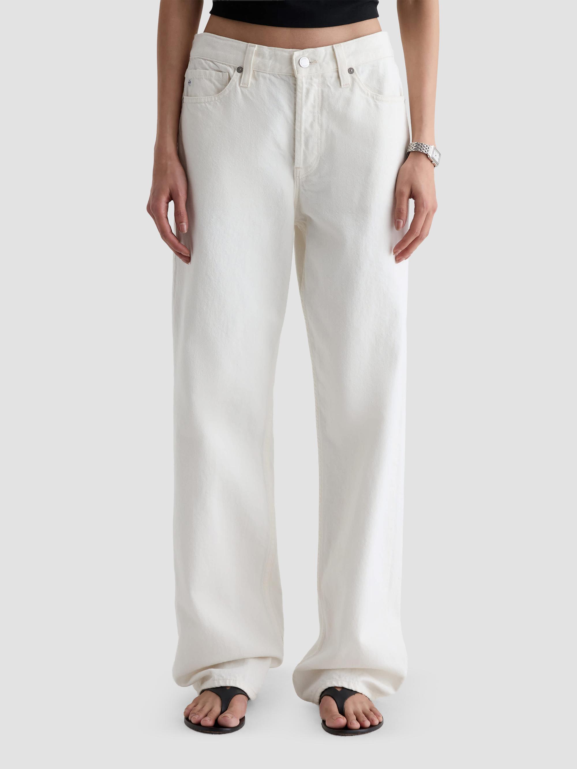 AG Jeans Women's Billie Relaxed-Fit Straight-Leg Jeans - Powder | Thumbnail 4