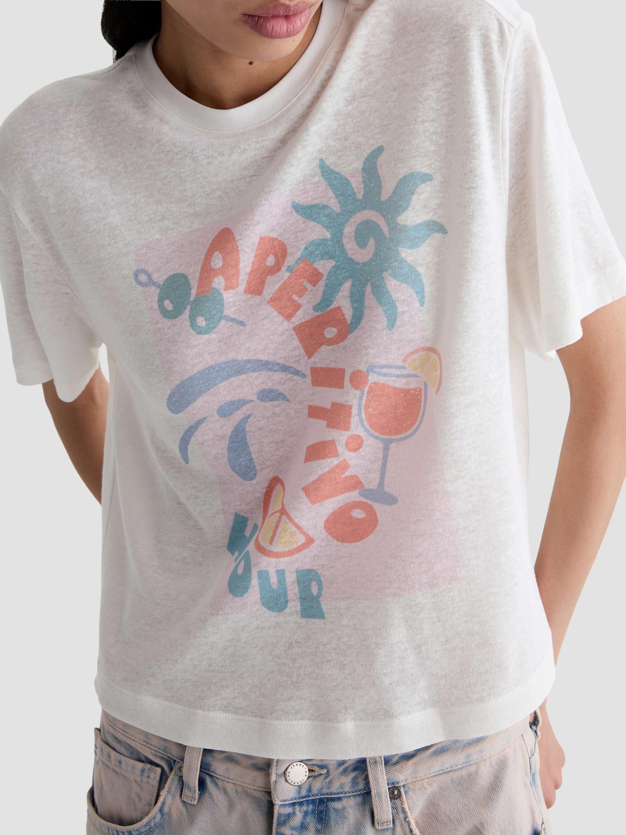 AG Jeans Women's Charli Graphic Crewneck T-Shirt - Aperitivo Hour | Thumbnail 5