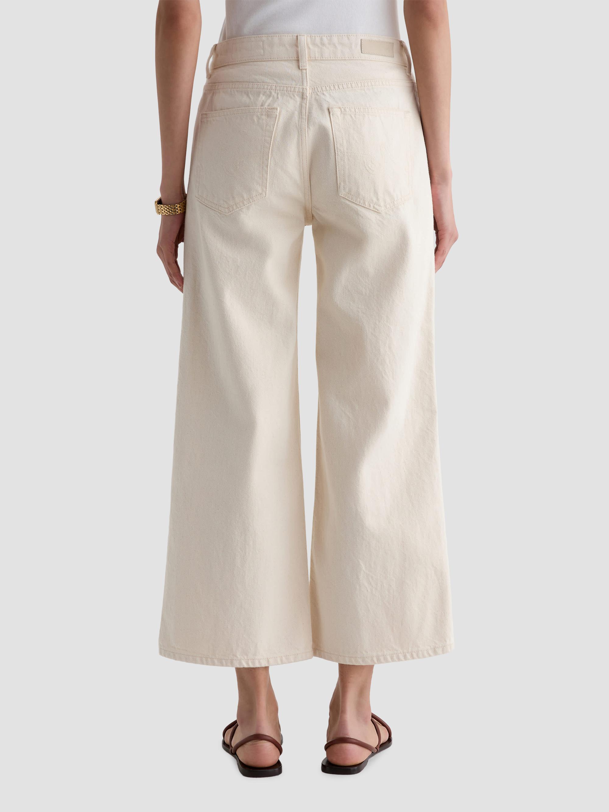 AG Jeans Women's Saige Ladder Lace-Trim Wide-Leg Crop Jeans - Fresh Air | Thumbnail 3