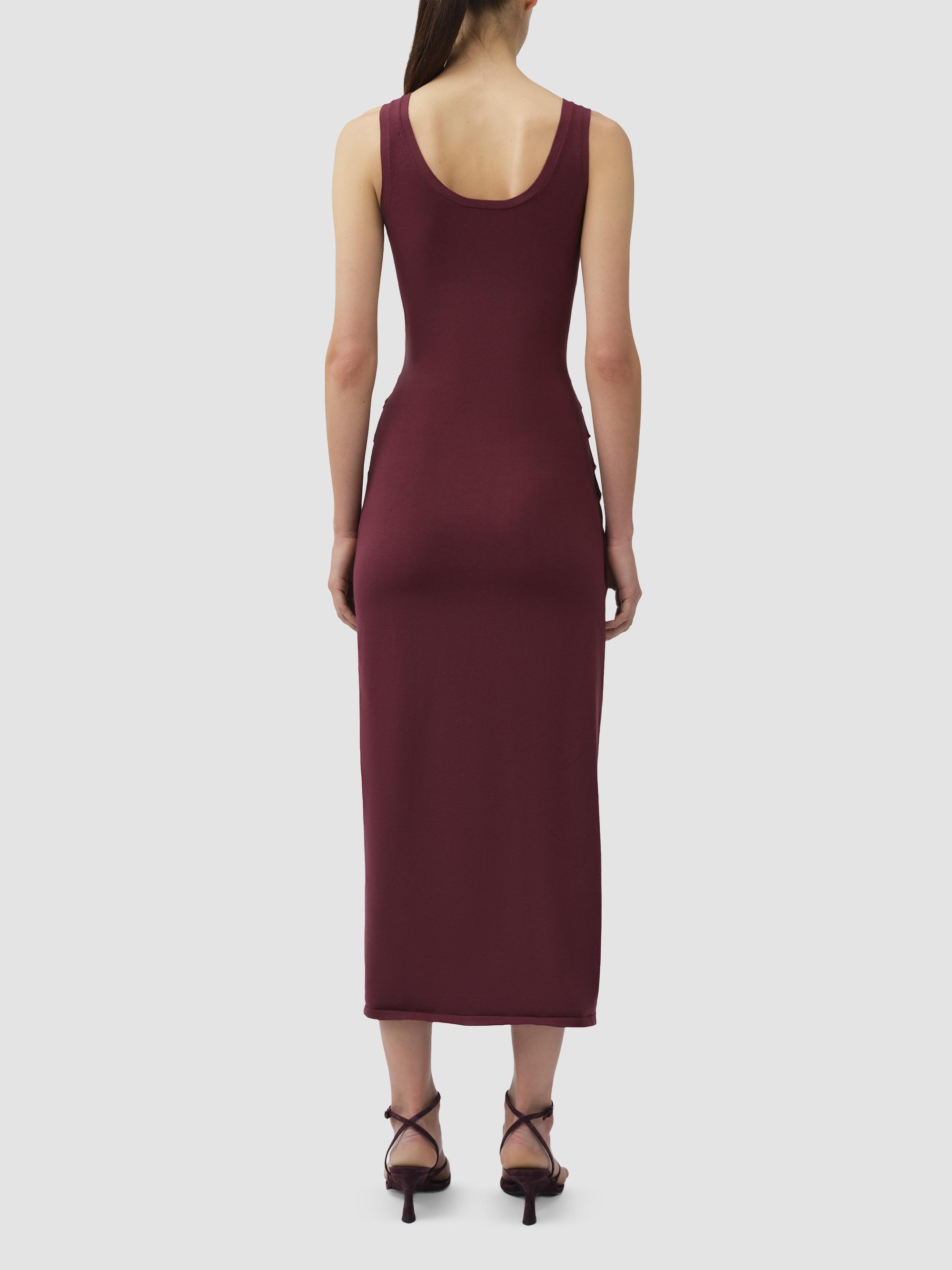 SIMKHAI Women's Genne Draped Midi Dress - Fig | Thumbnail 3