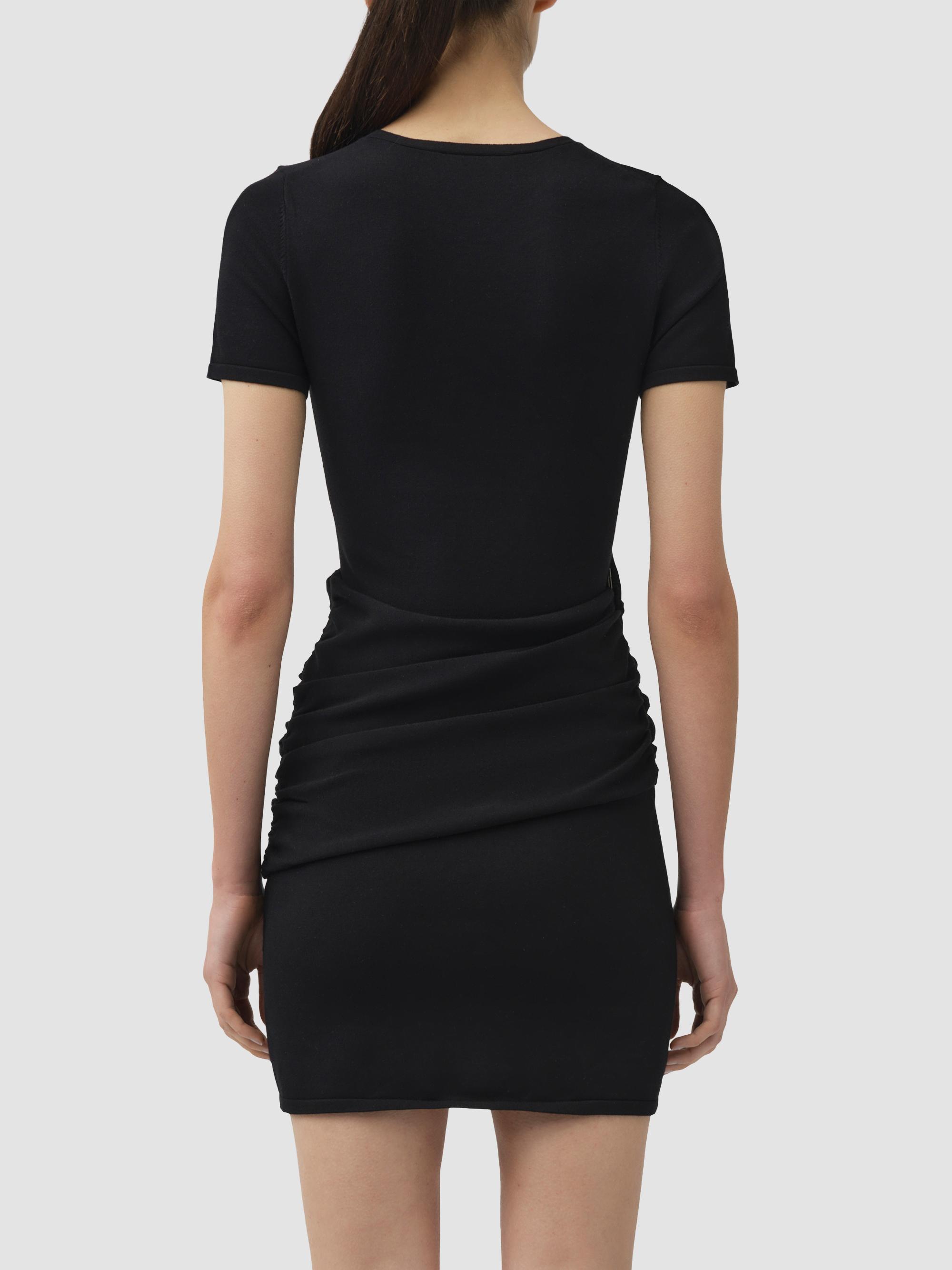 SIMKHAI Women's Leni Draped Mini Dress - Black | Thumbnail 3