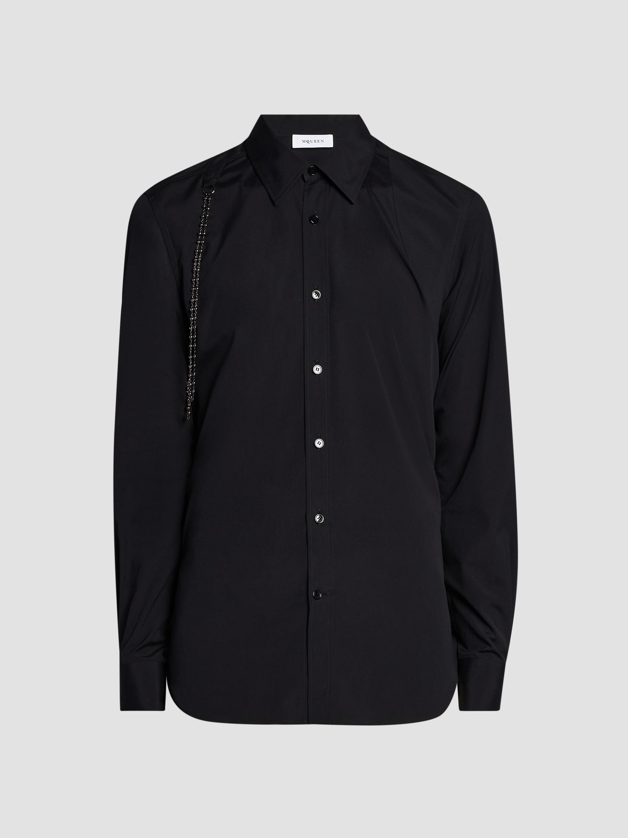 McQueen Men's Jewelry Harness Shirt - Black
