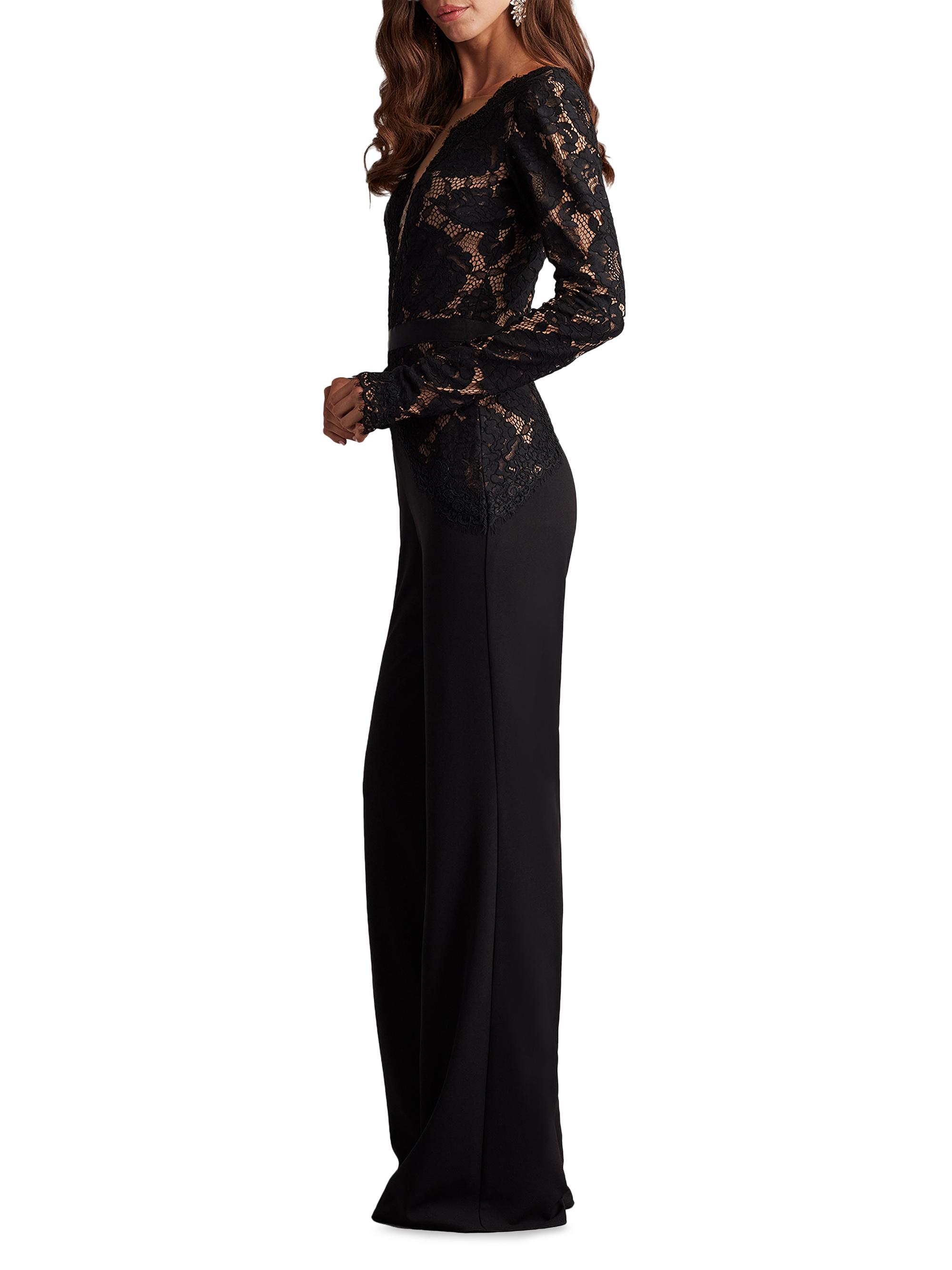 Tadashi Shoji Lace Bodice Crepe Jumpsuit | Saks Fifth Avenue
