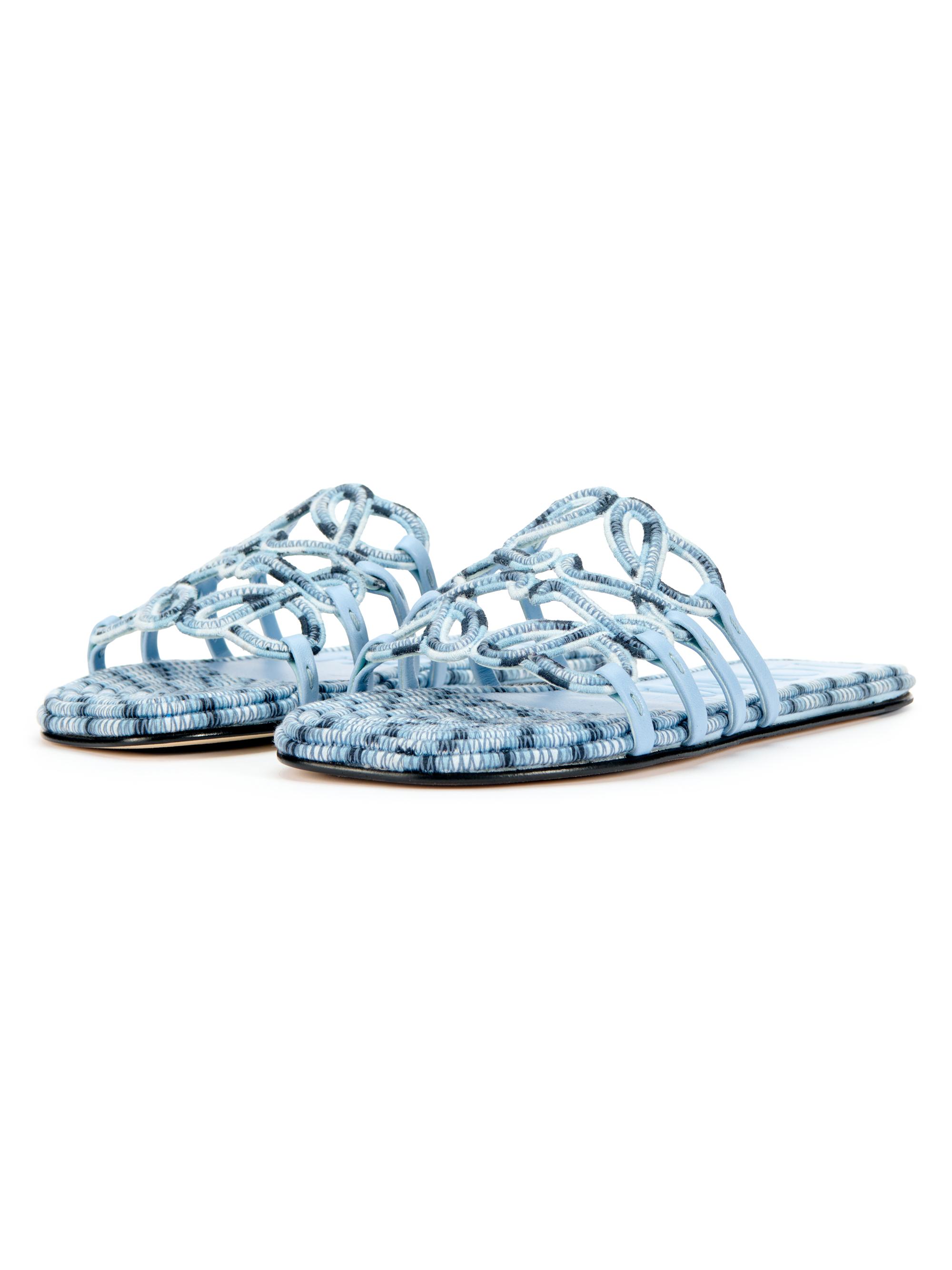 LOEWE LOEWE x Paula's Ibiza Petal Anagram-Embroidered Sandals