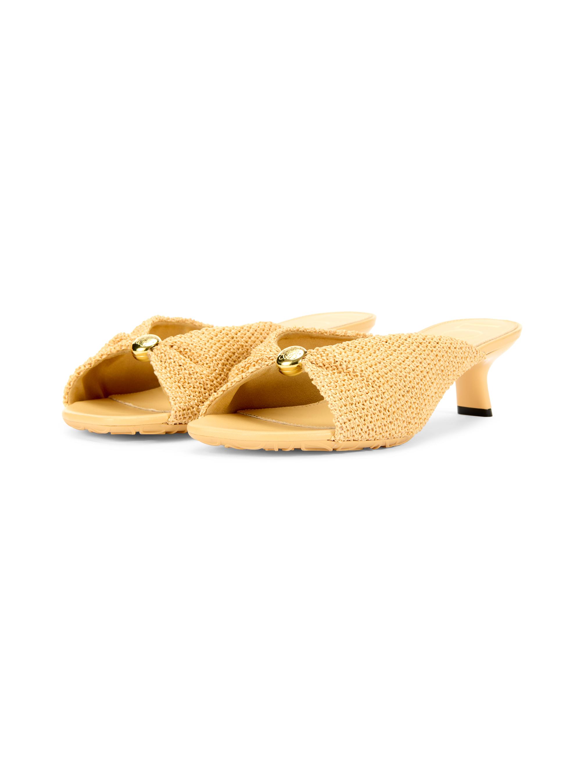 LOEWE LOEWE x Paula's Ibiza Pebble 45MM Woven Kitten-Heel Sandals