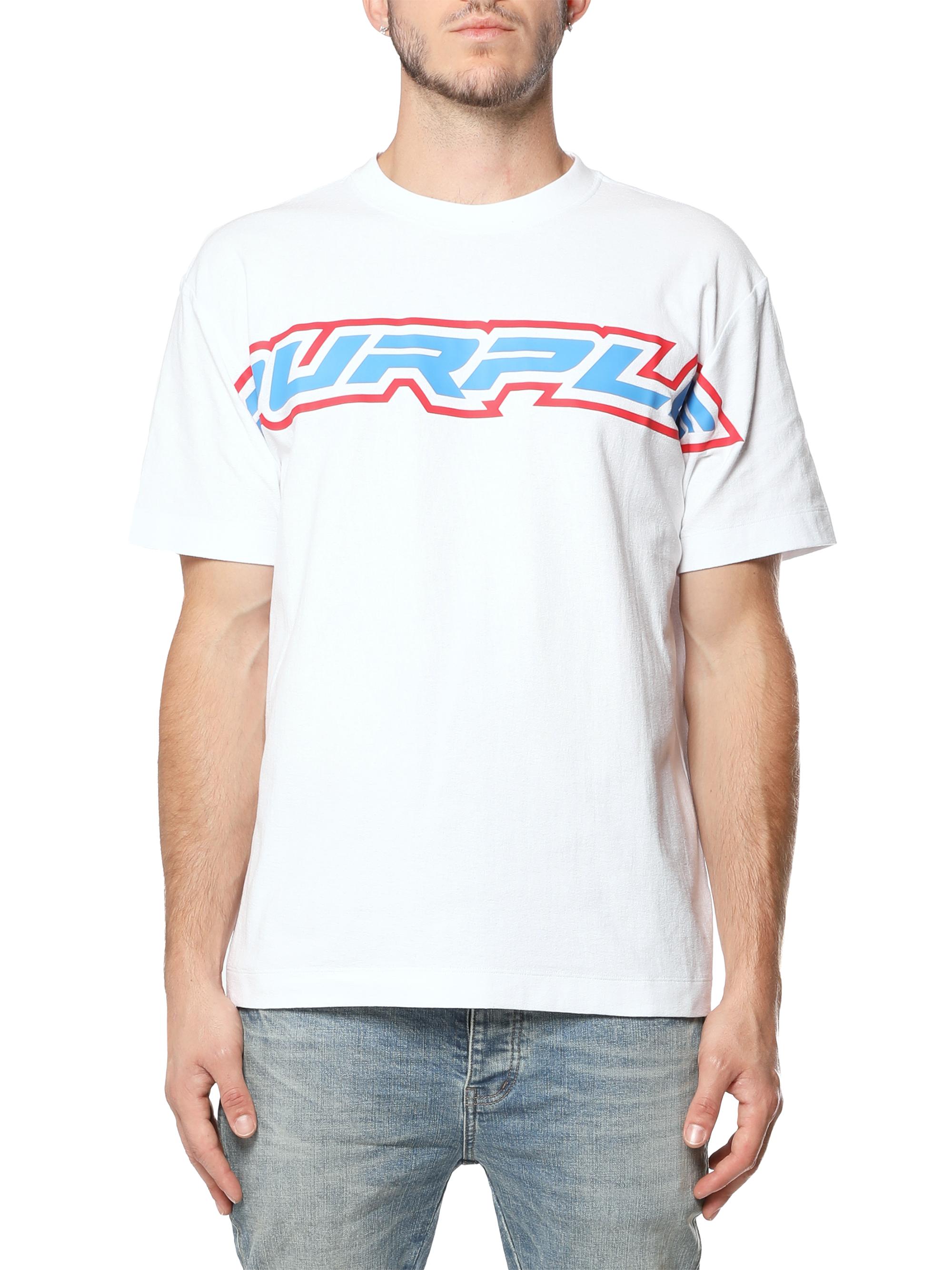 Purple Brand Men's Logo Textured Jersey Crewneck T-Shirt - White