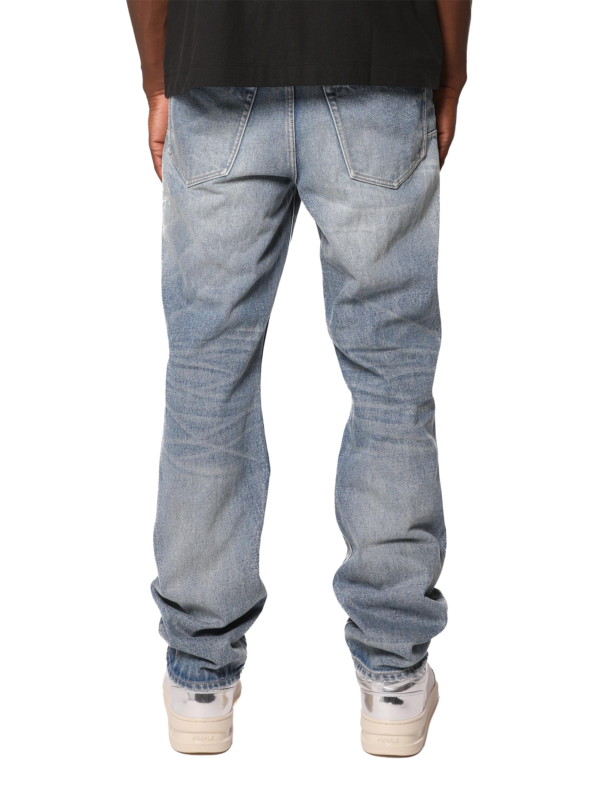 Purple Brand Men's Sun-Faded Hickory Light Indigo Straight-Leg Jeans - Light Indigo | Thumbnail 2