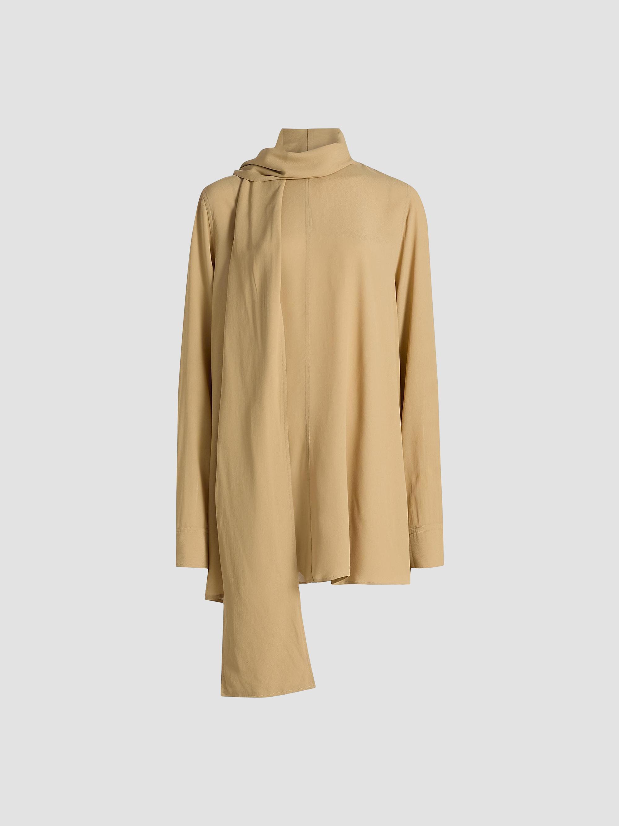 Toteme Women's Draped Scarf Blouse - Desert | Thumbnail 8