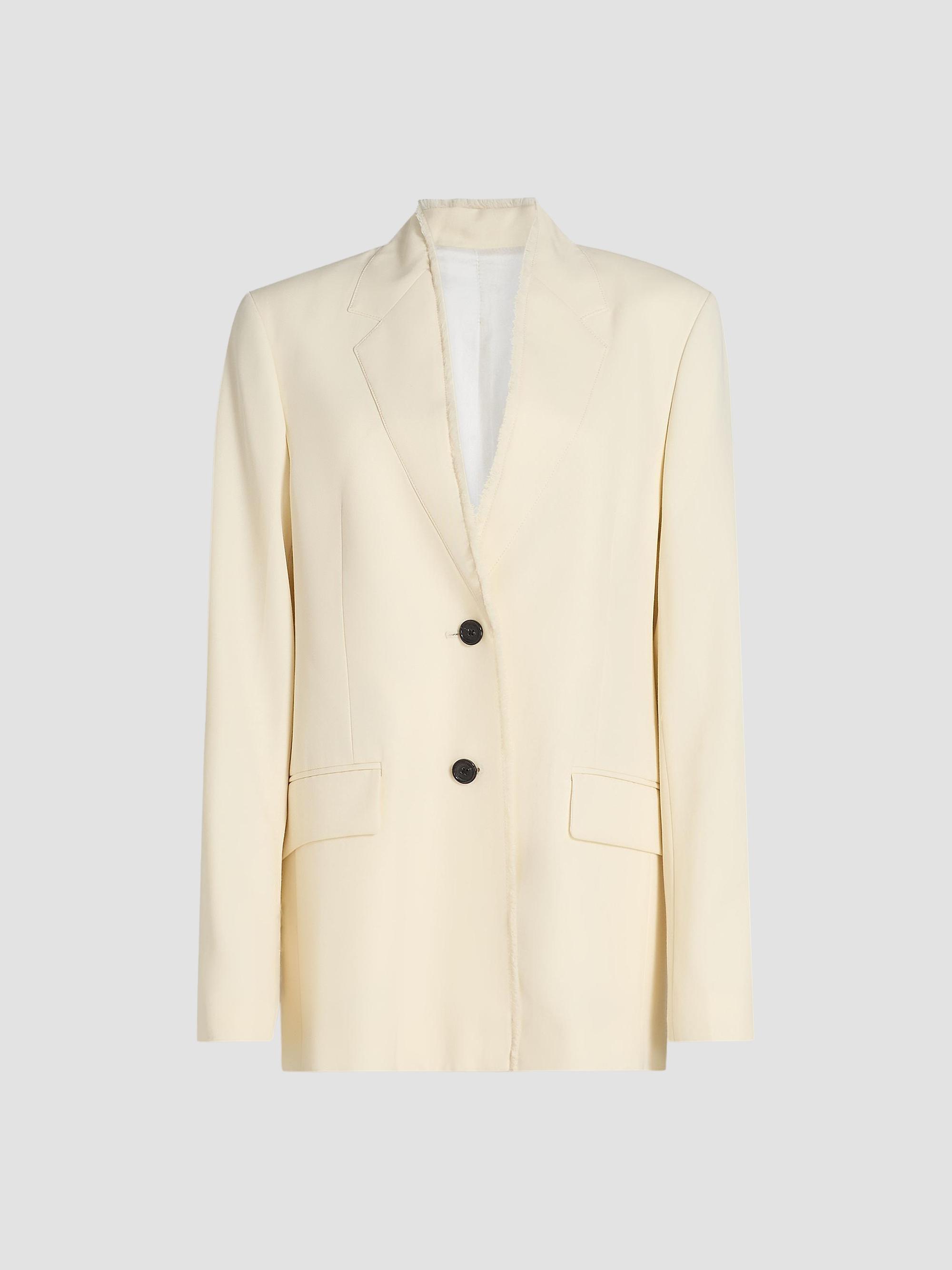 Toteme Women's Raw Lapel Jacket - Ecru | Thumbnail 8