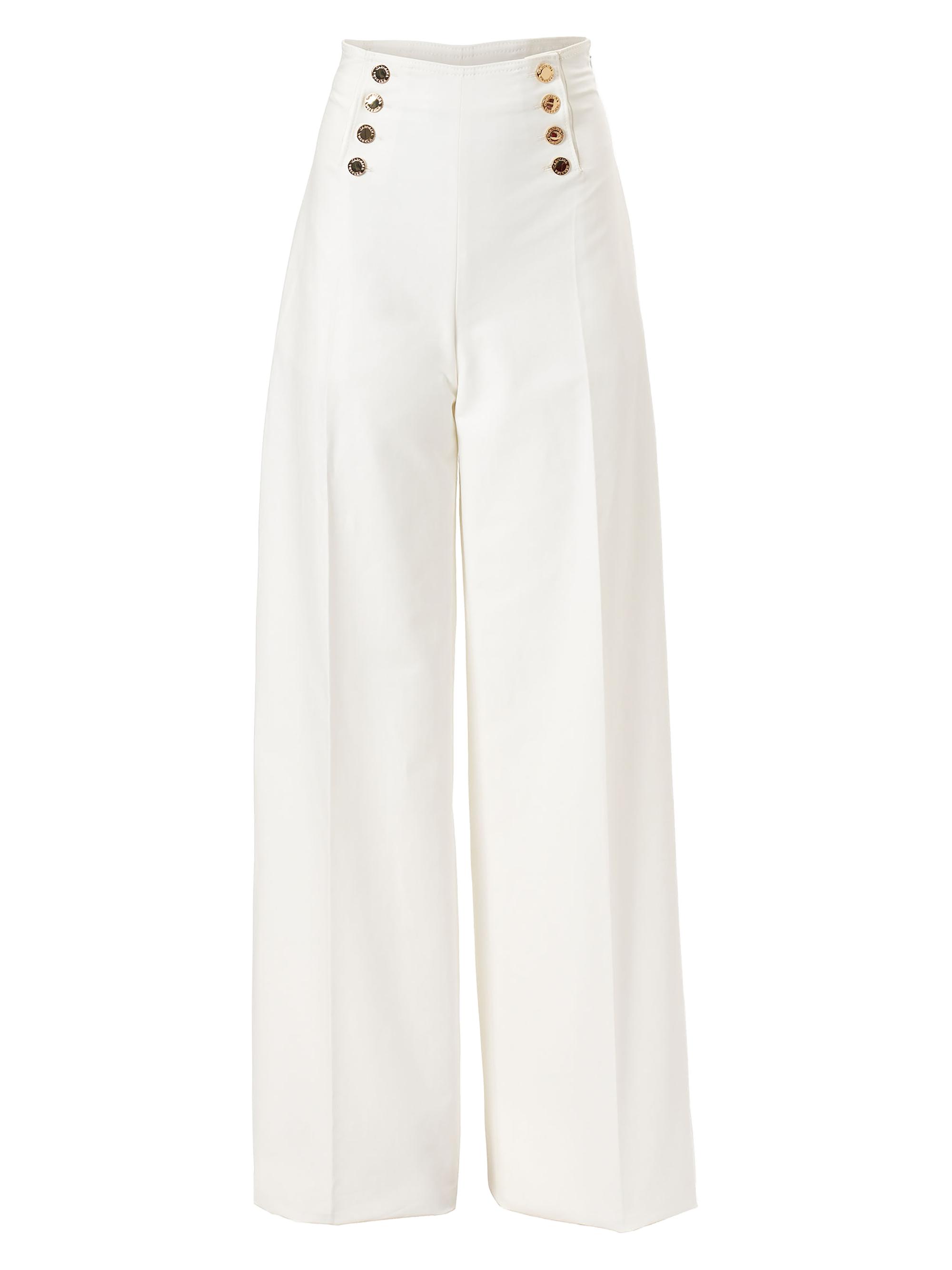 Carolina Herrera Women's Cabana Alba Stretch-Cotton Pants - White - Women's Clothing
