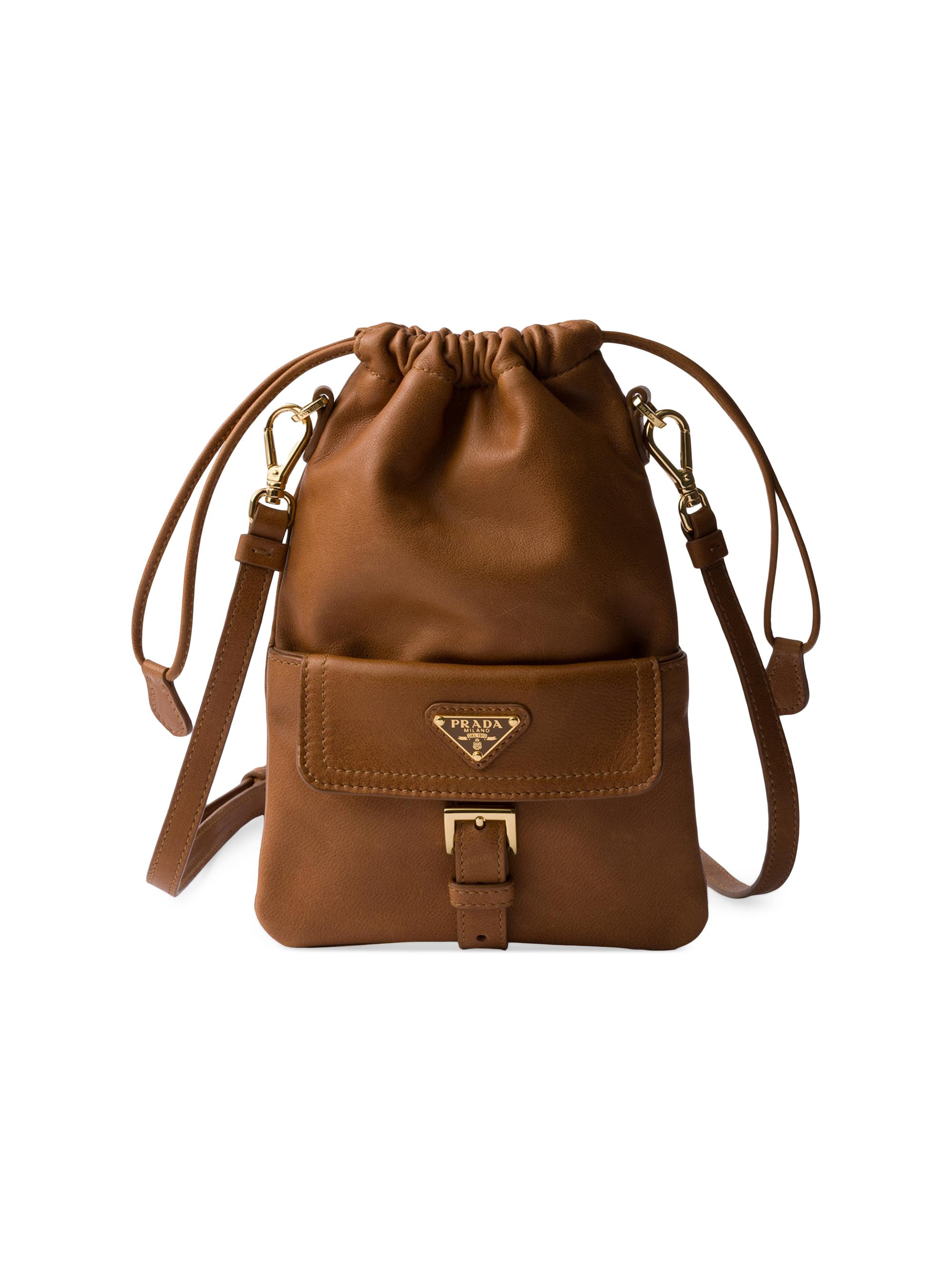 Prada Women's Nappa Leather Pouch - Brown