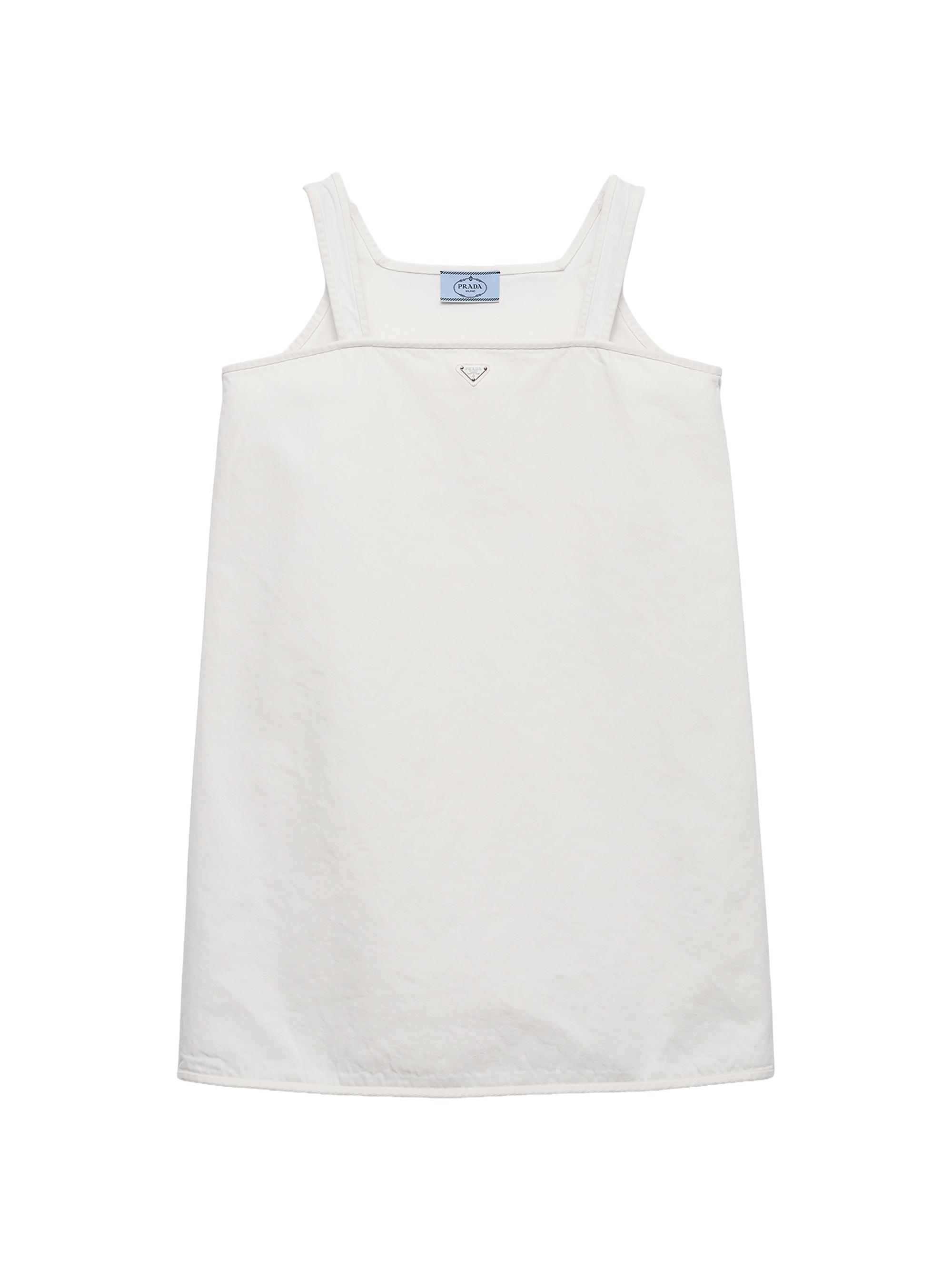 Prada Women's Old Denim Mini-Dress - White