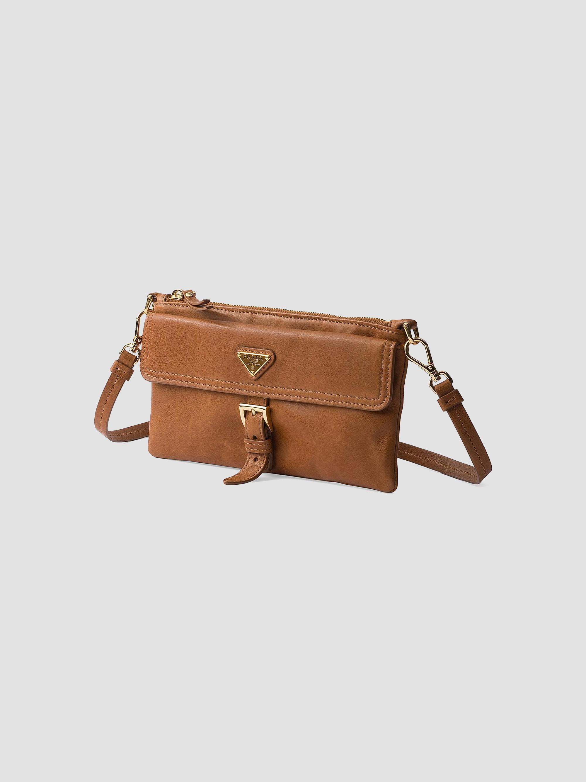 Prada Nappa Leather Wallet with Shoulder Strap | Saks Fifth Avenue