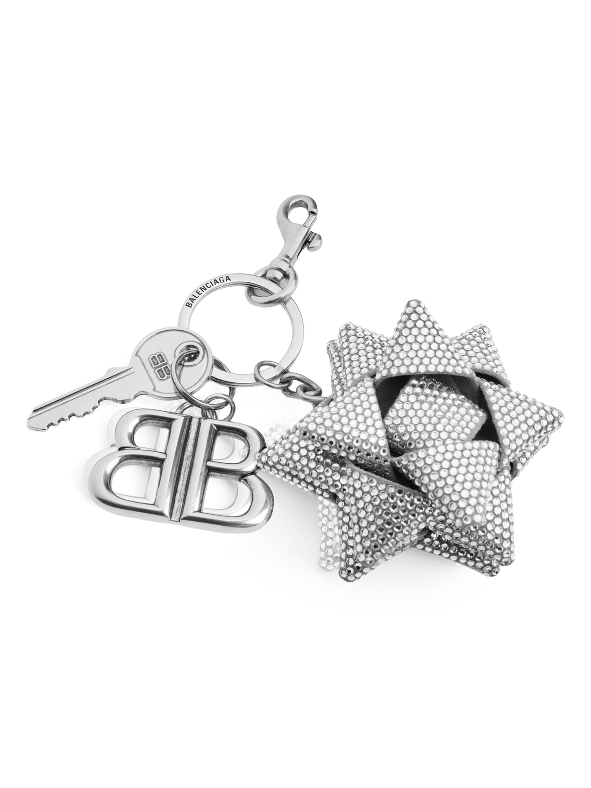 Balenciaga Men's Charm Keychain Gifting Bow - Crystal