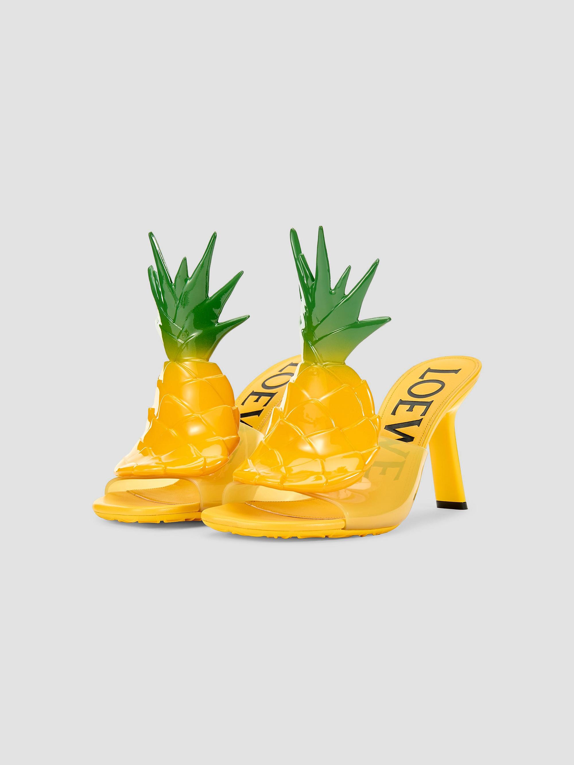 LOEWE LOEWE x Paula's Ibiza 90MM Pineapple-Appliqué Sandals | Saks