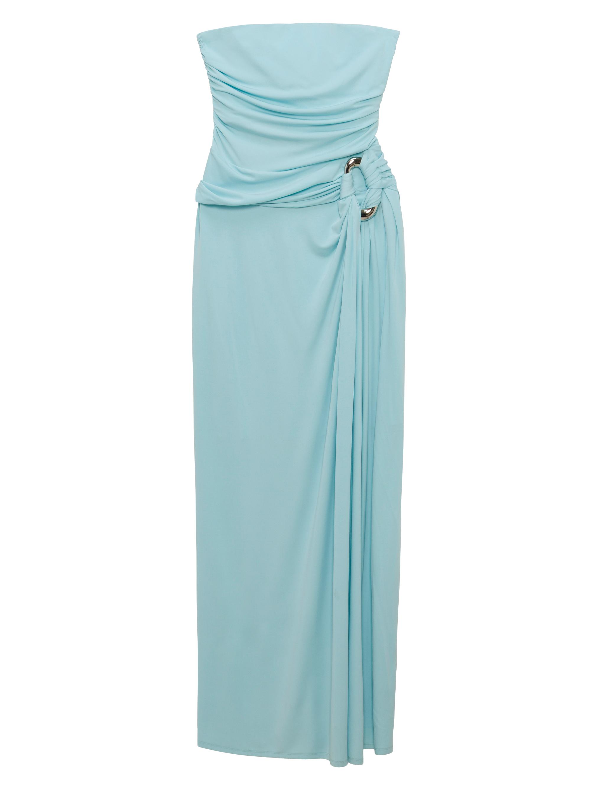 SIMKHAI Women's Emma Ruched Bustier Gown - Pool