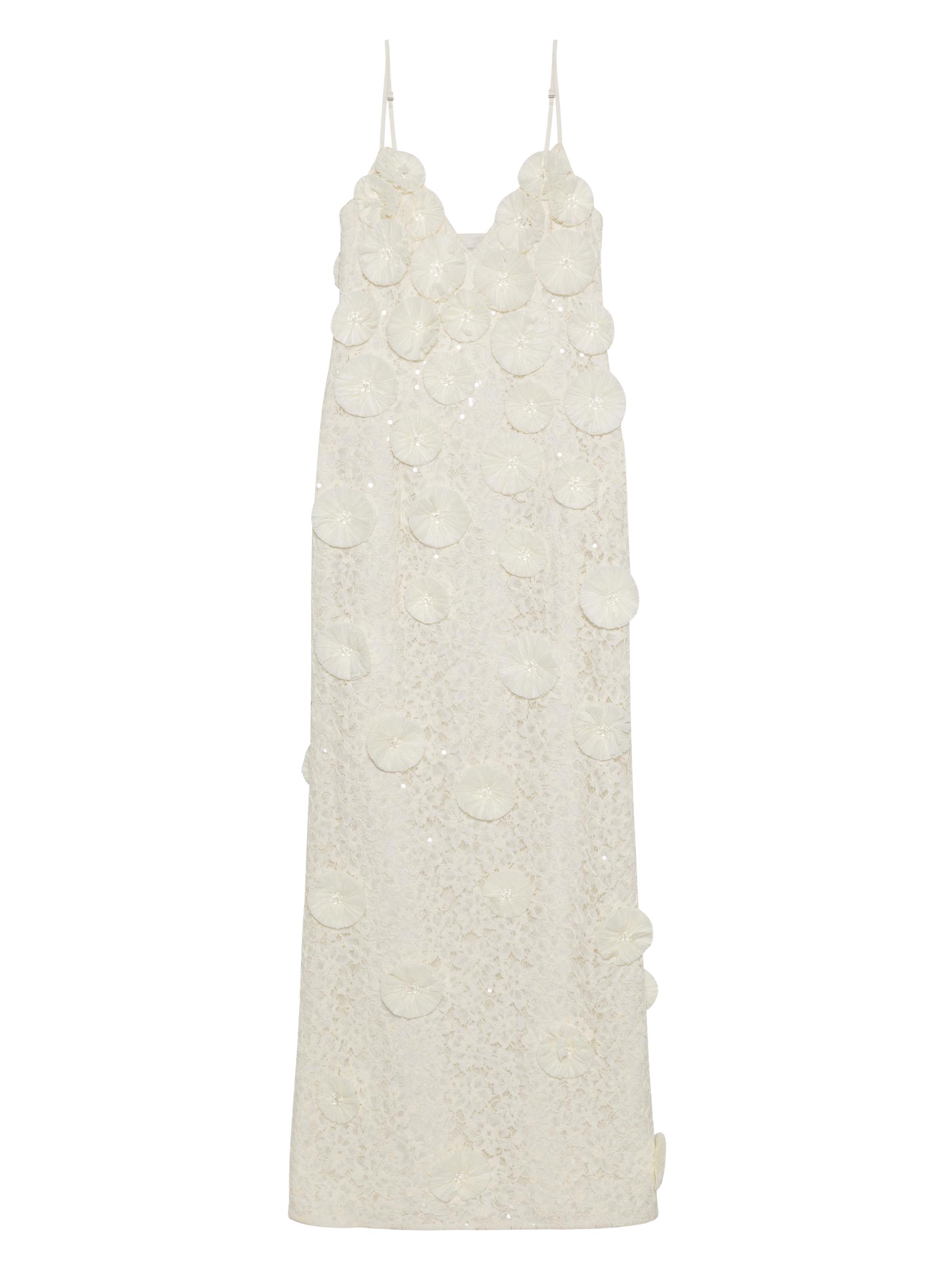 SIMKHAI Women's Maven Floral-Appliqué Sequined Lace Gown - White