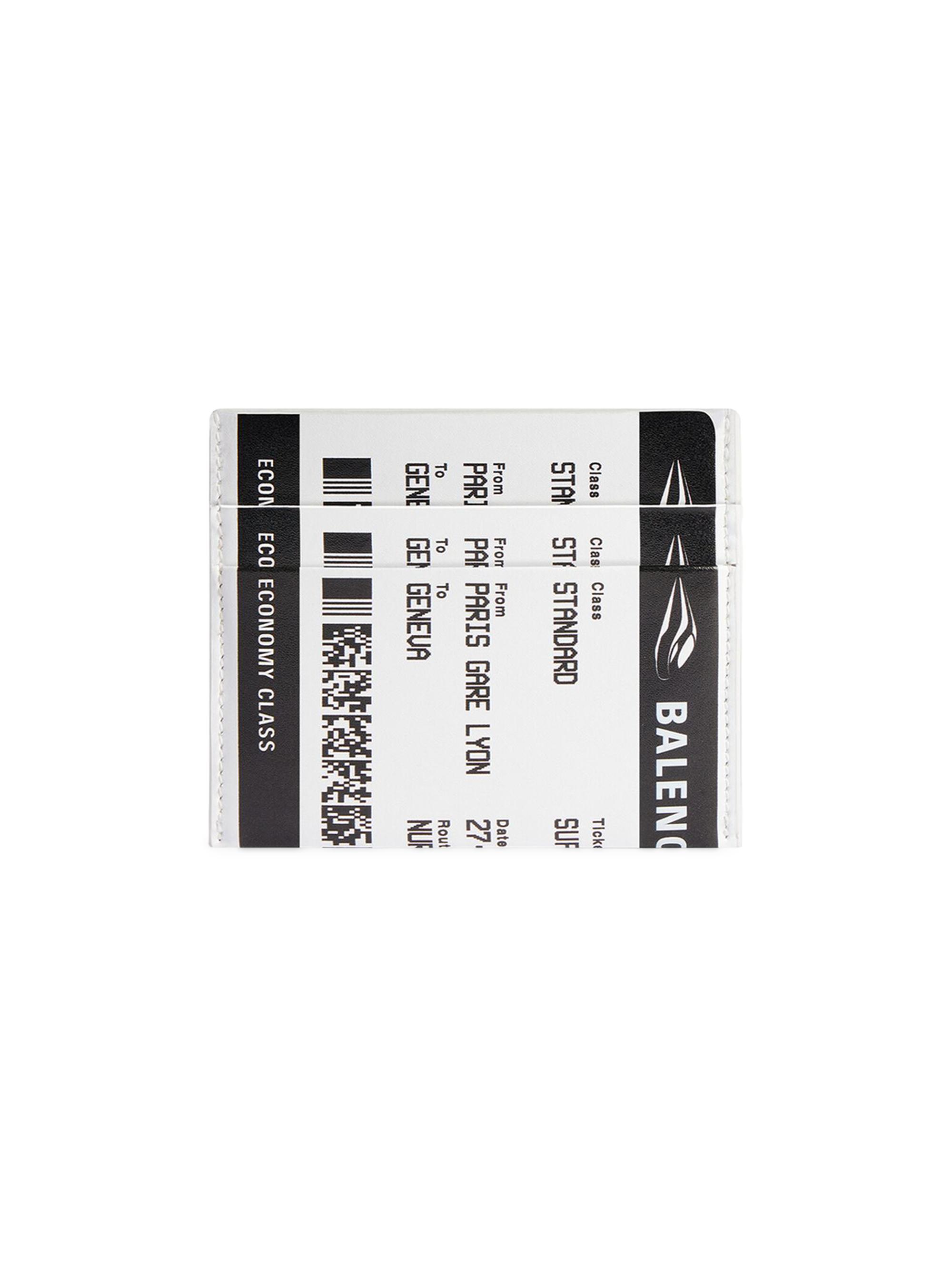 Balenciaga Men's Passport Boarding Card Holder - Black White