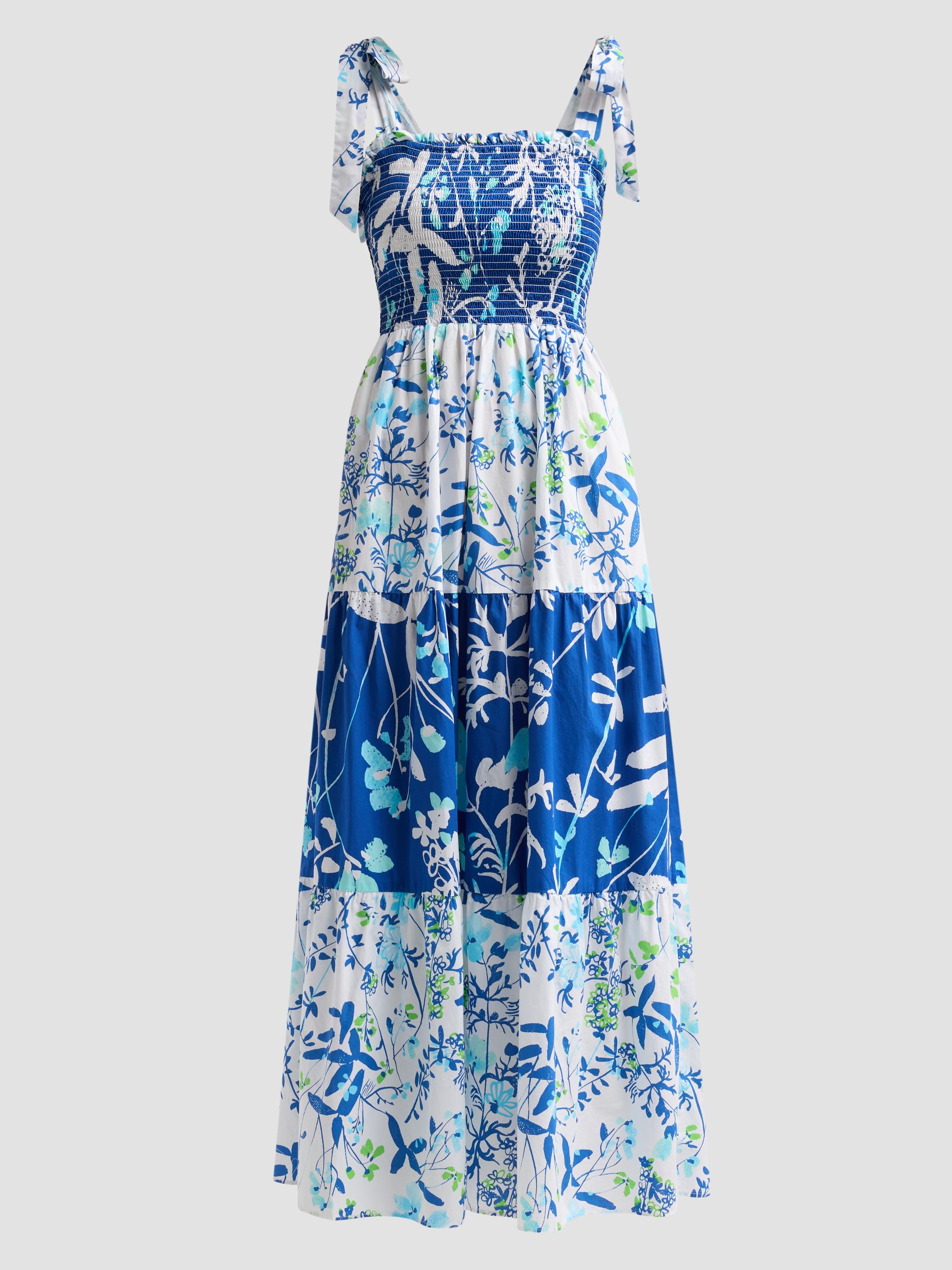 Lilly Pulitzer Women's Athyn Smocked Maxi Dress - Resort White Sea | Thumbnail 6