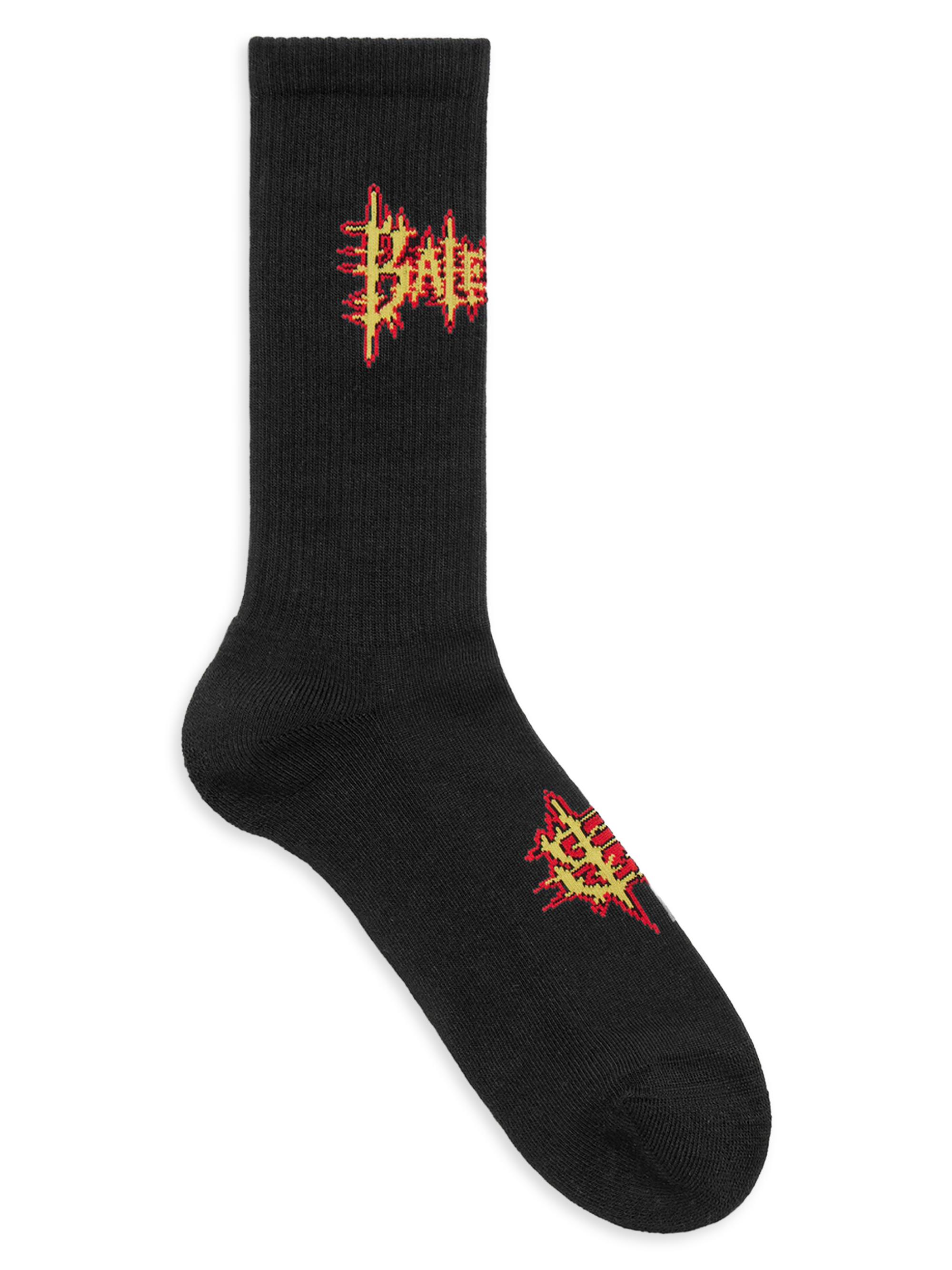 Balenciaga Men's Sacre Coeur Socks - Black Yellow