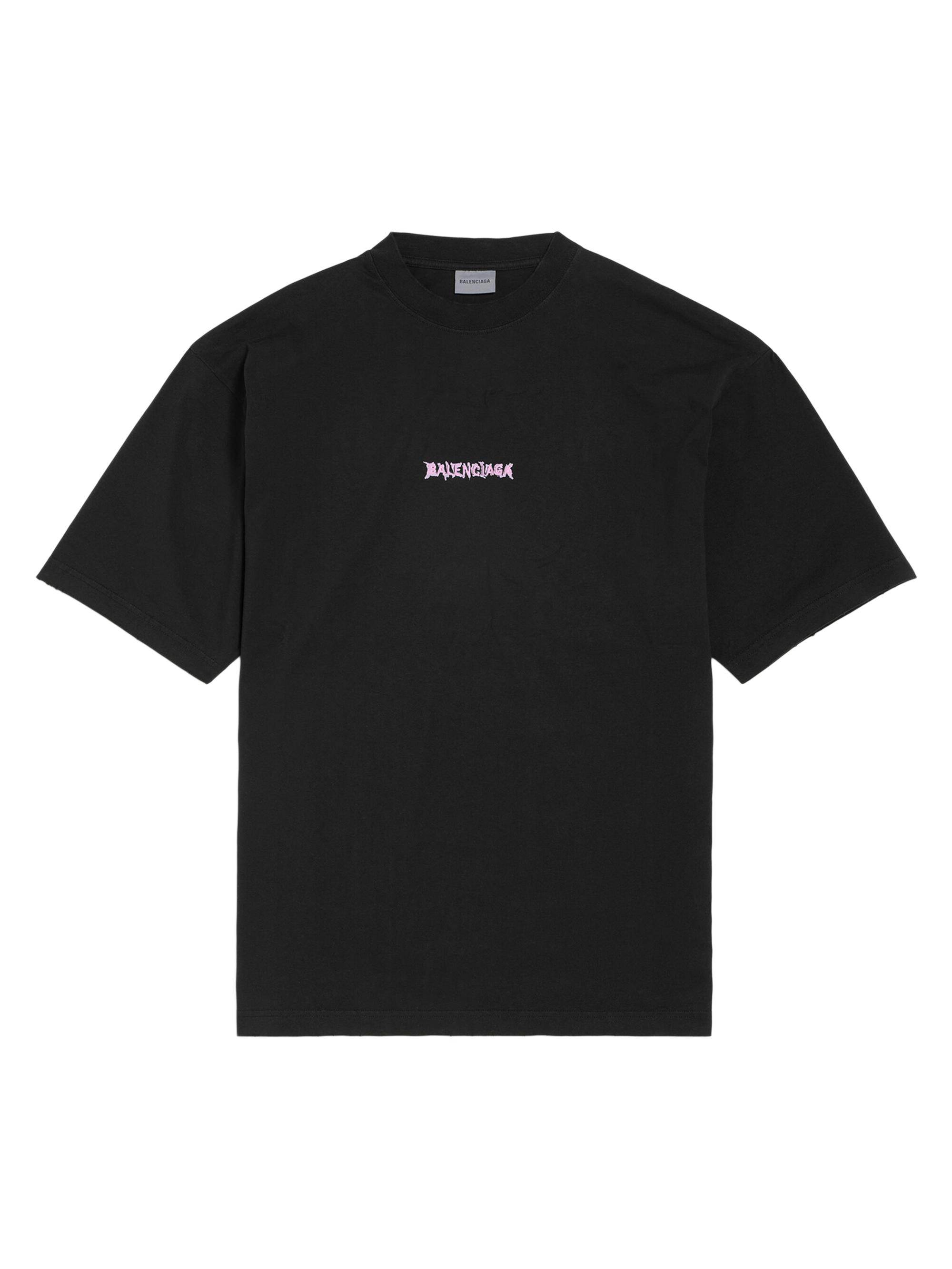 Balenciaga Men's DIY Back Medium Fit T-Shirt - Black