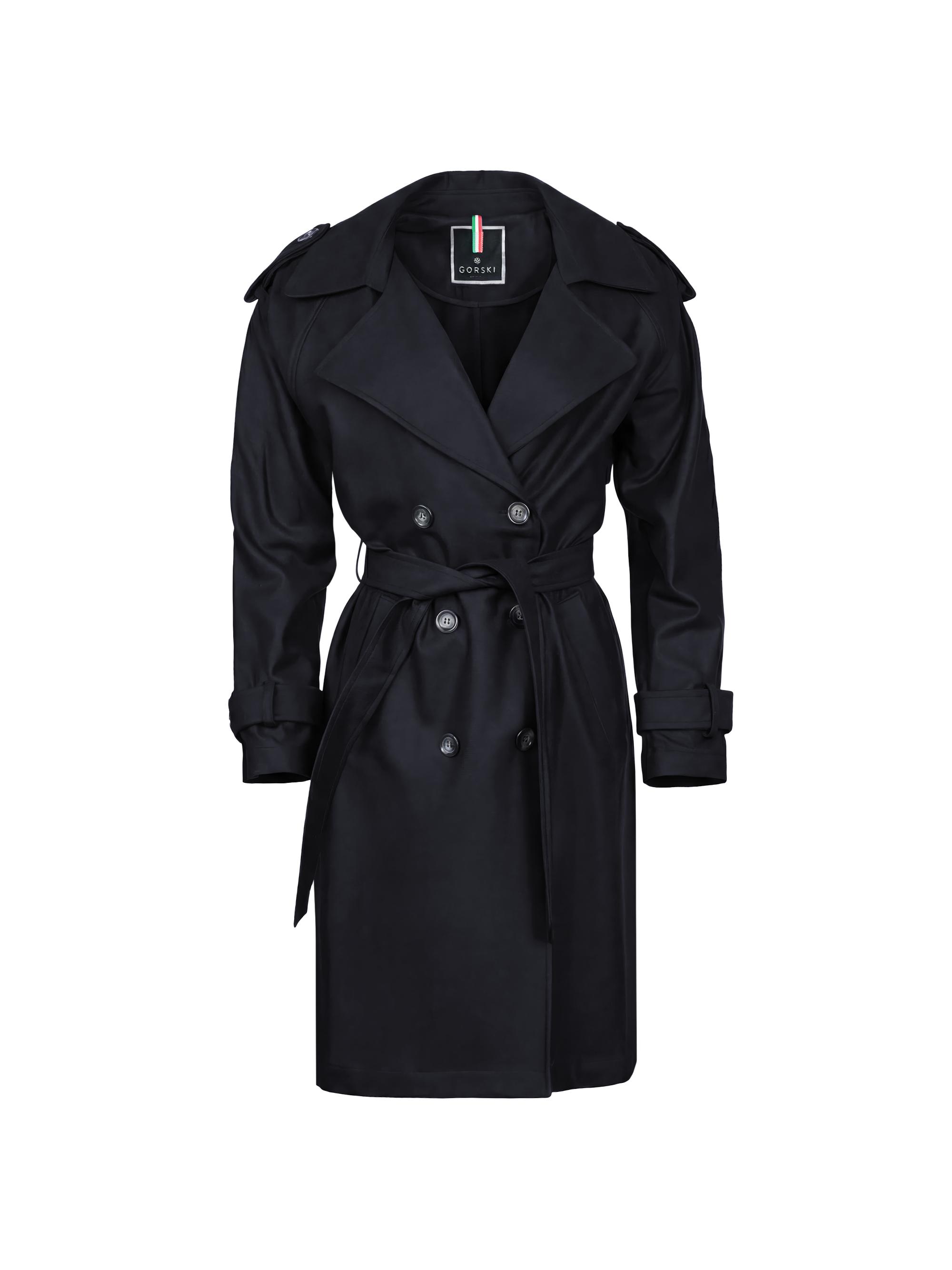Women's Black Designer Trench Coats & Raincoats
