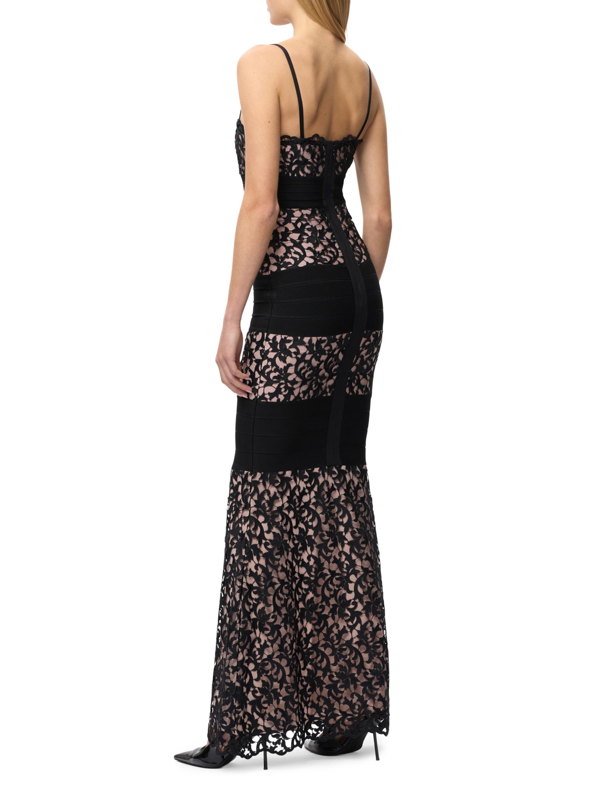 Hervé Léger Women's The Marielle Lace Bandage Gown - Black | Thumbnail 5