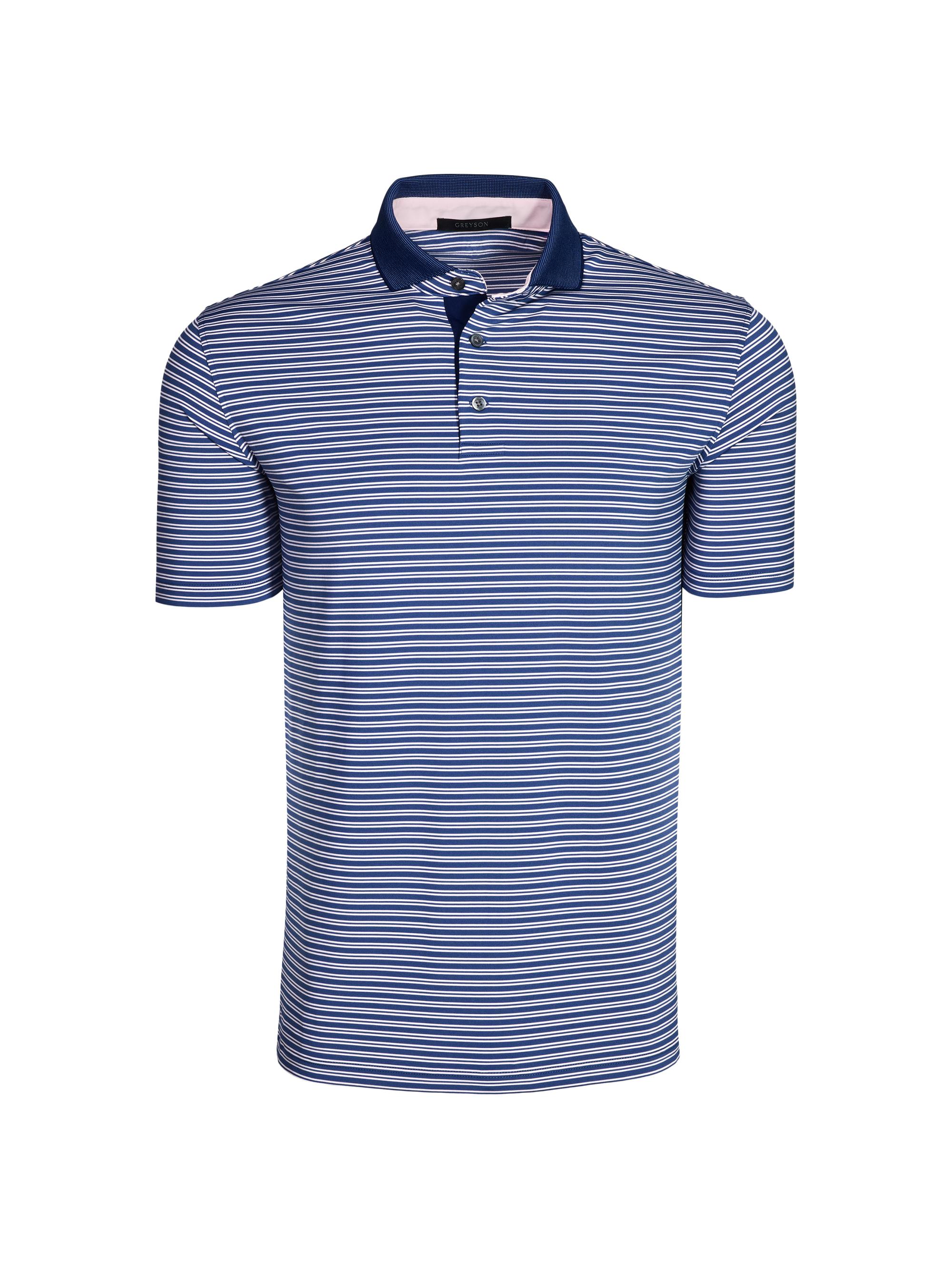 Greyson Men's Winoka Striped Polo Shirt - Falcon