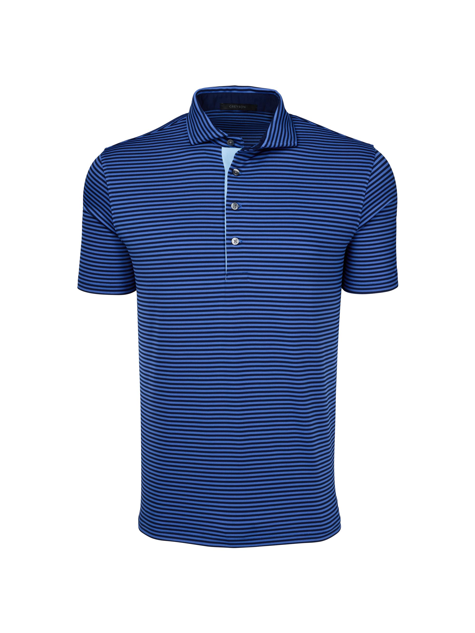 Greyson Men's Quogue Striped Polo Shirt - Sunrise Arctic